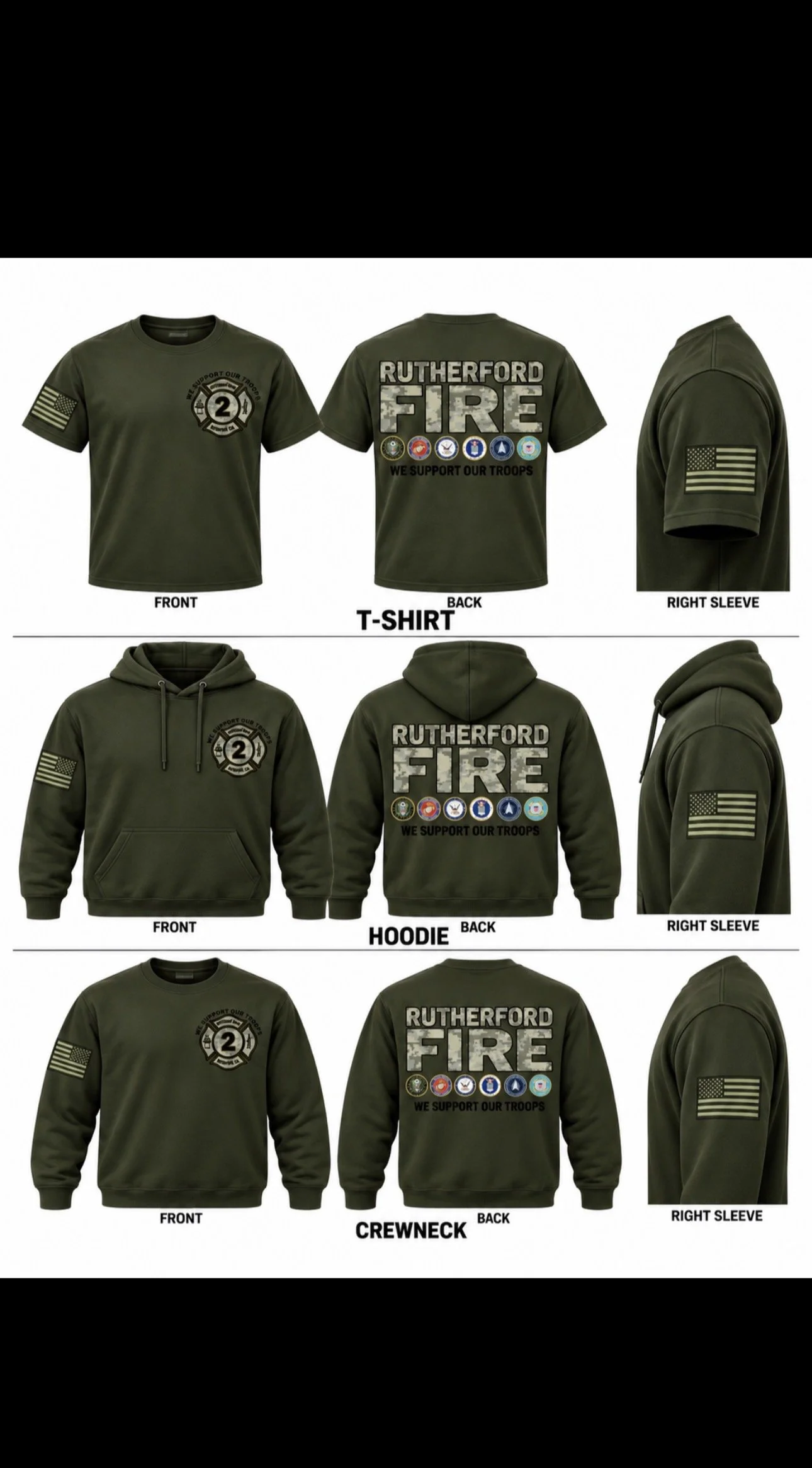 RUTHERFORD FD military apparel