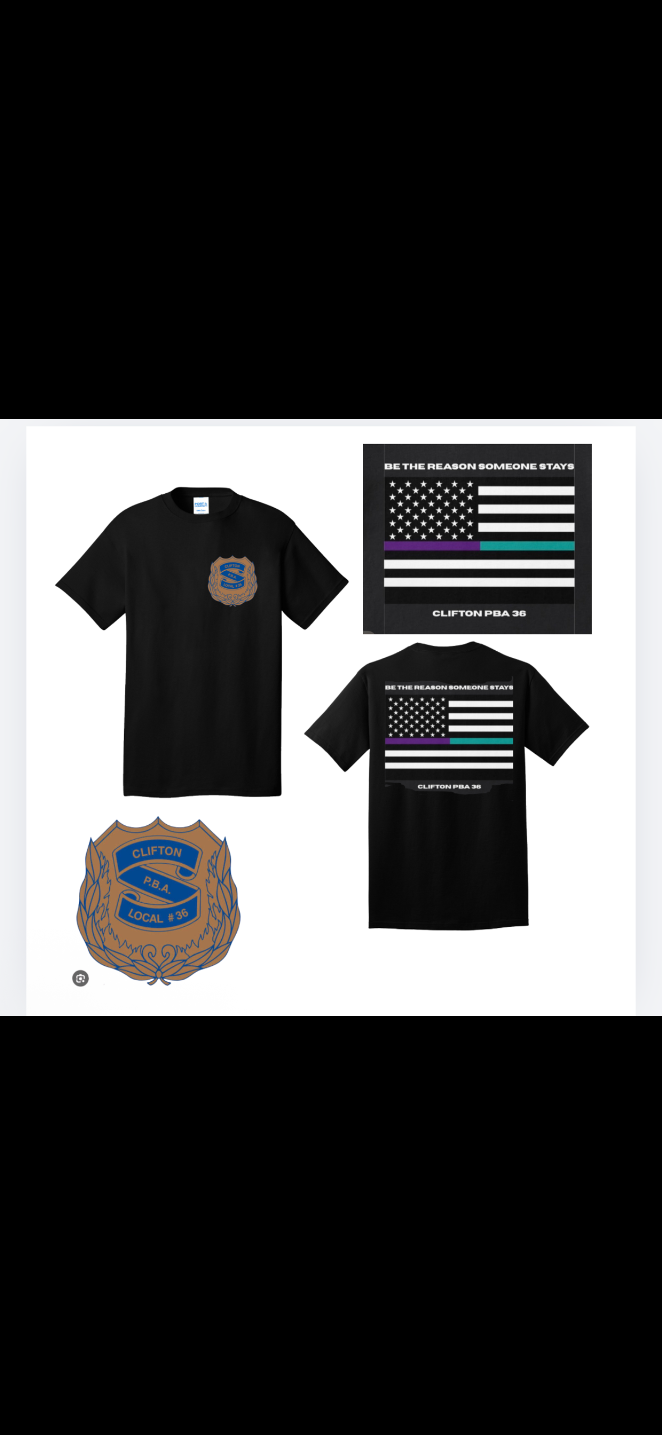 CLIFTON PBA suicide awareness tees