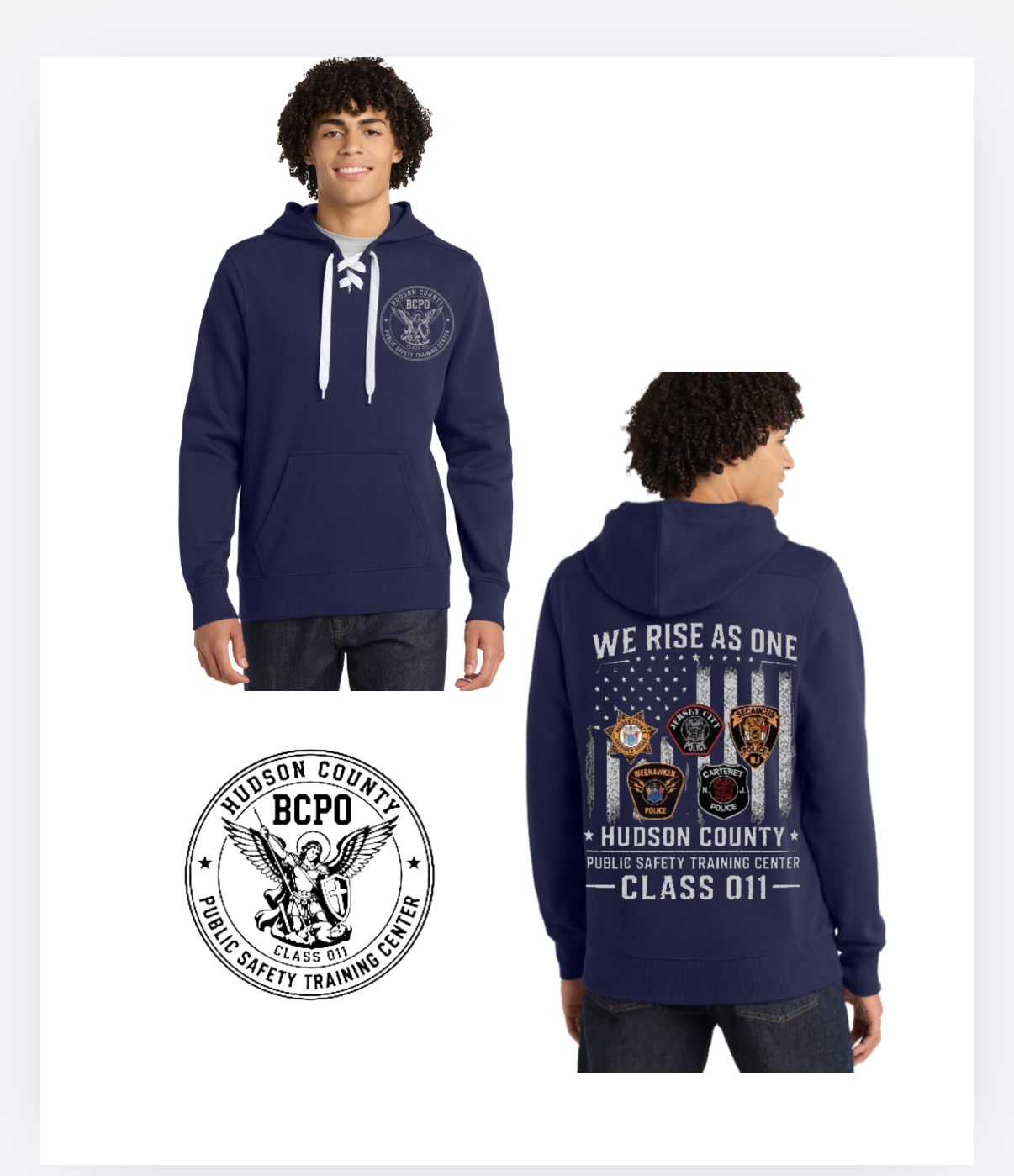 - HCPSTC LACE UP HOODIE NAVY