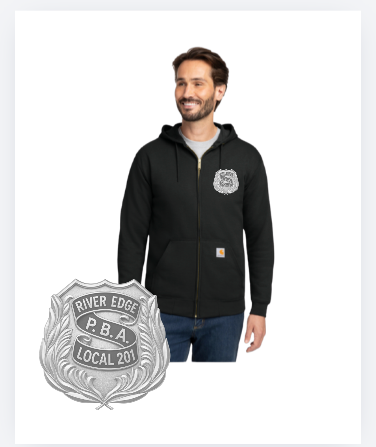 RIVER EDGE PBA embroidered Carhartt fullzip black