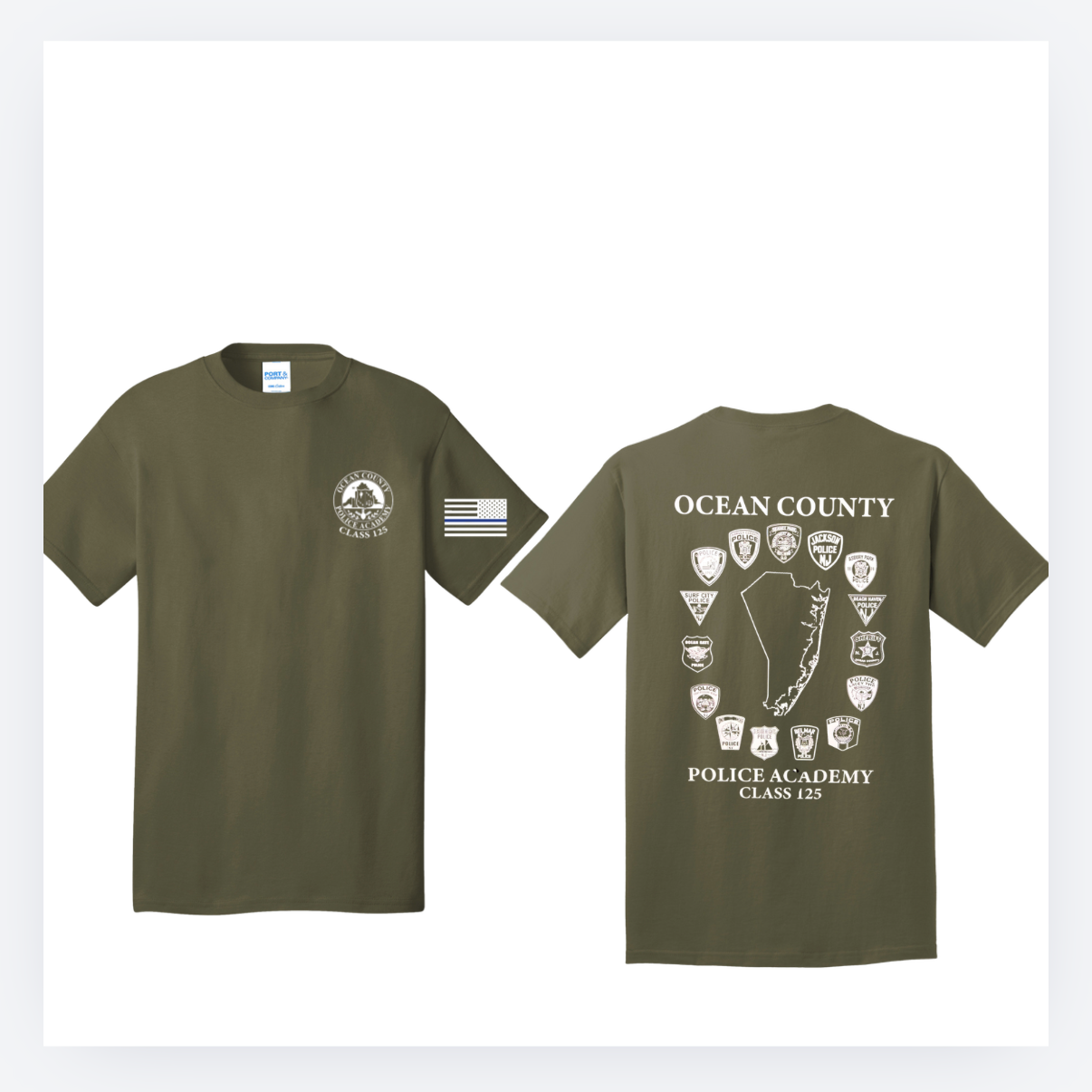 OCEAN ACADEMY next level tee OD GREEN