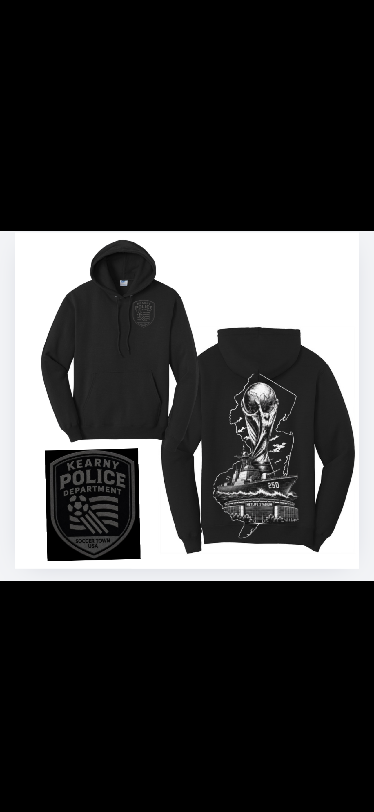 KEARNY FIFA STADIUM HOODIE NEXT LEVEL BLACK