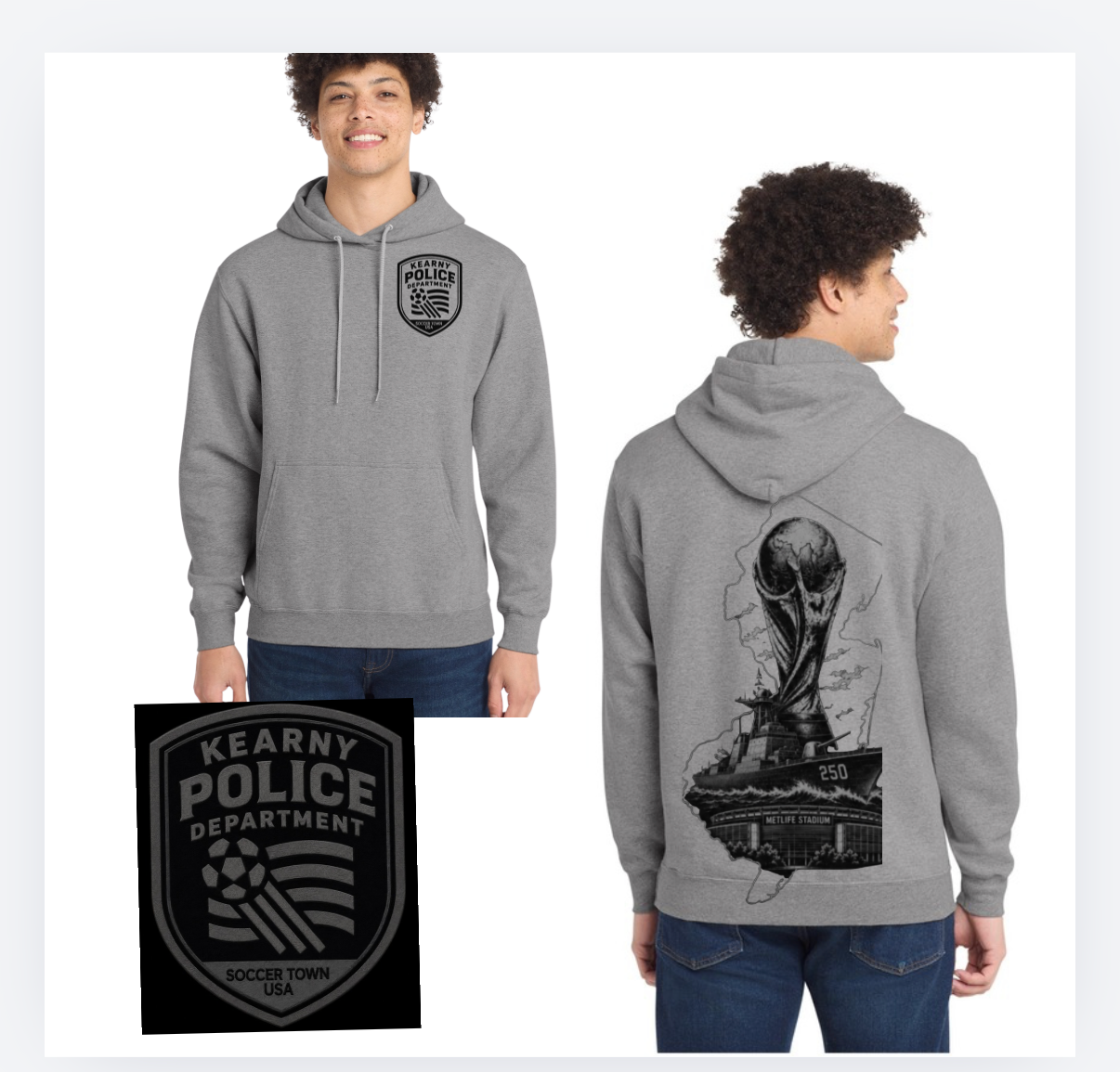 KEARNY FIFA STADIUM HOODIE grey next level