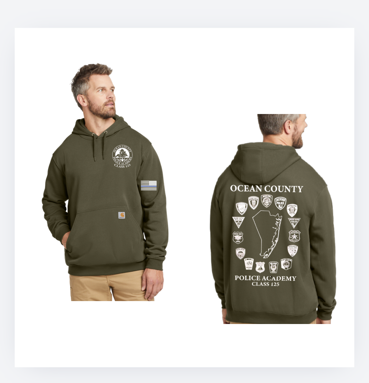 OCEAN ACADEMY Carhartt hoodie green