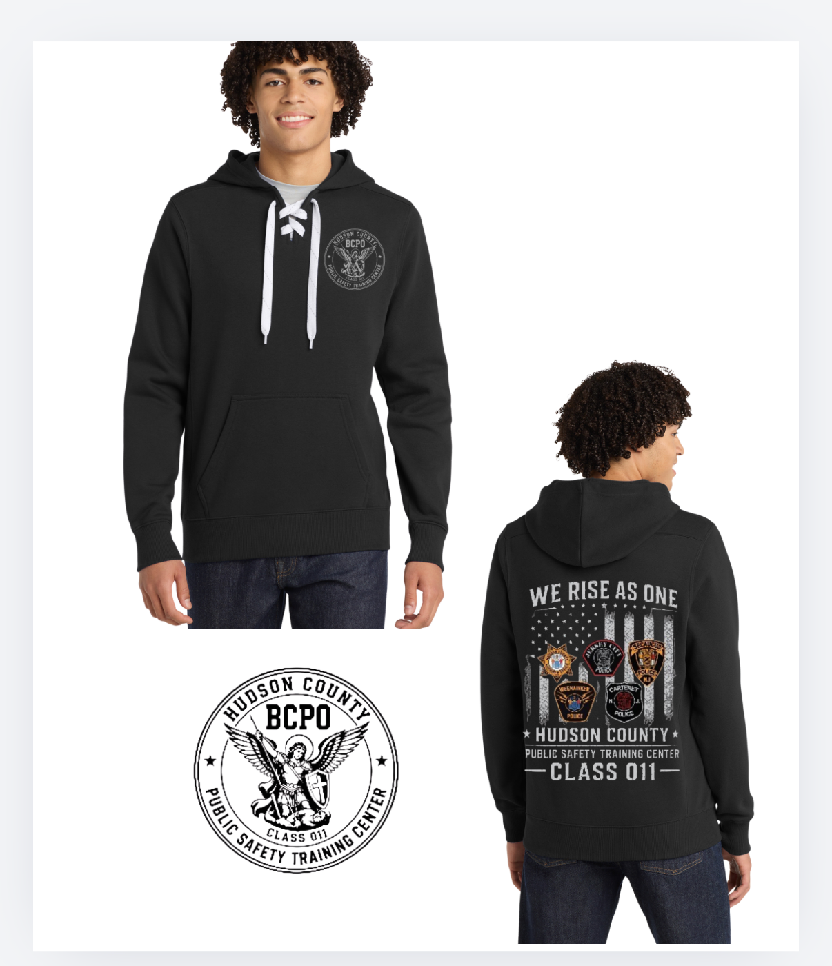 HCPSTC- LACE UP HOODIE BLACK