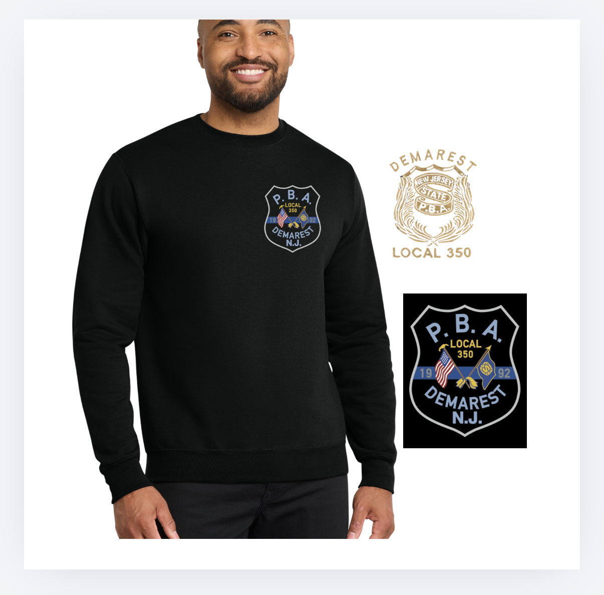 DEMAREST PBA crew neck black/navy