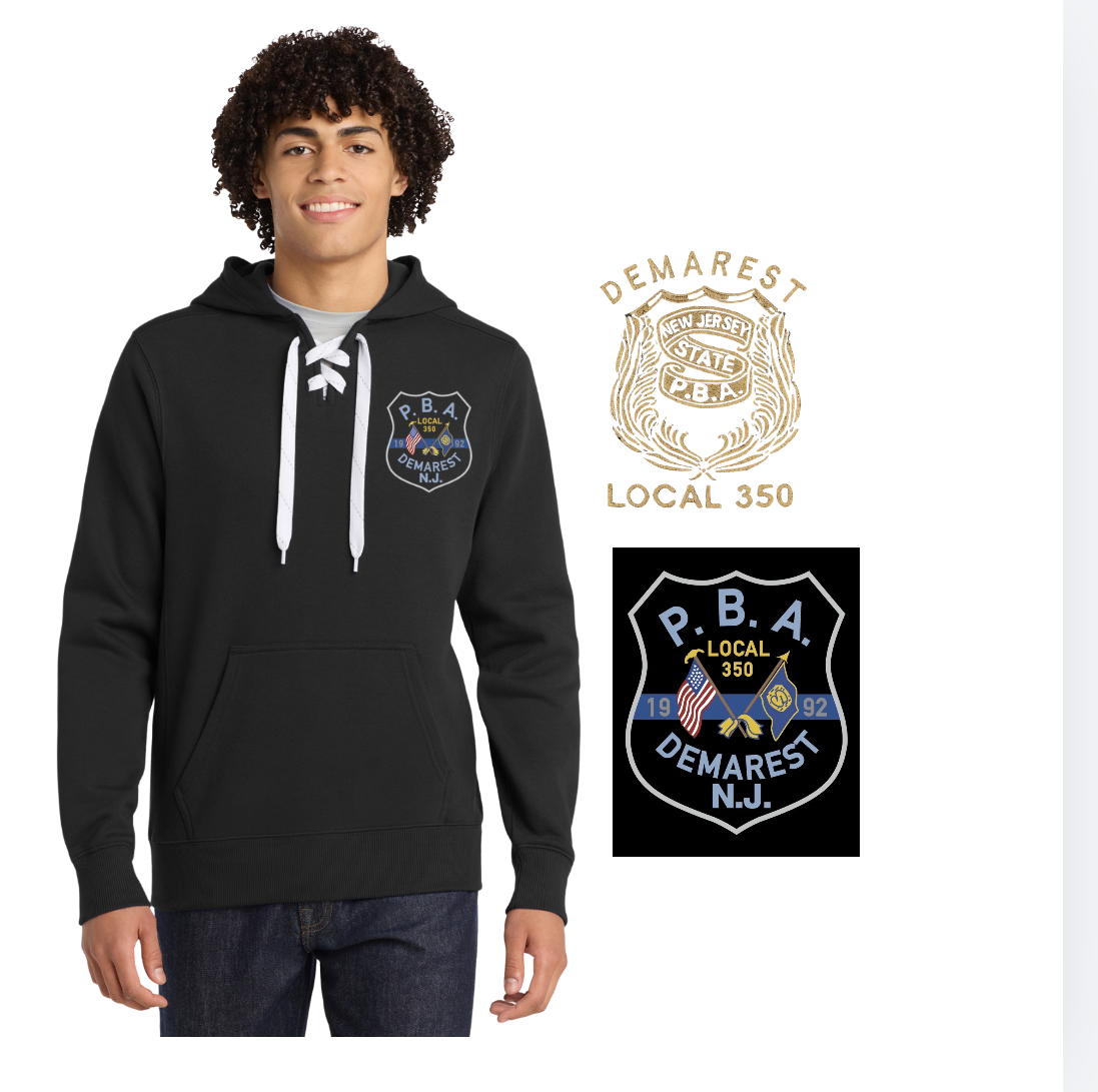DEMAREST PBA hockey/lace up hoodie BLK/NVY