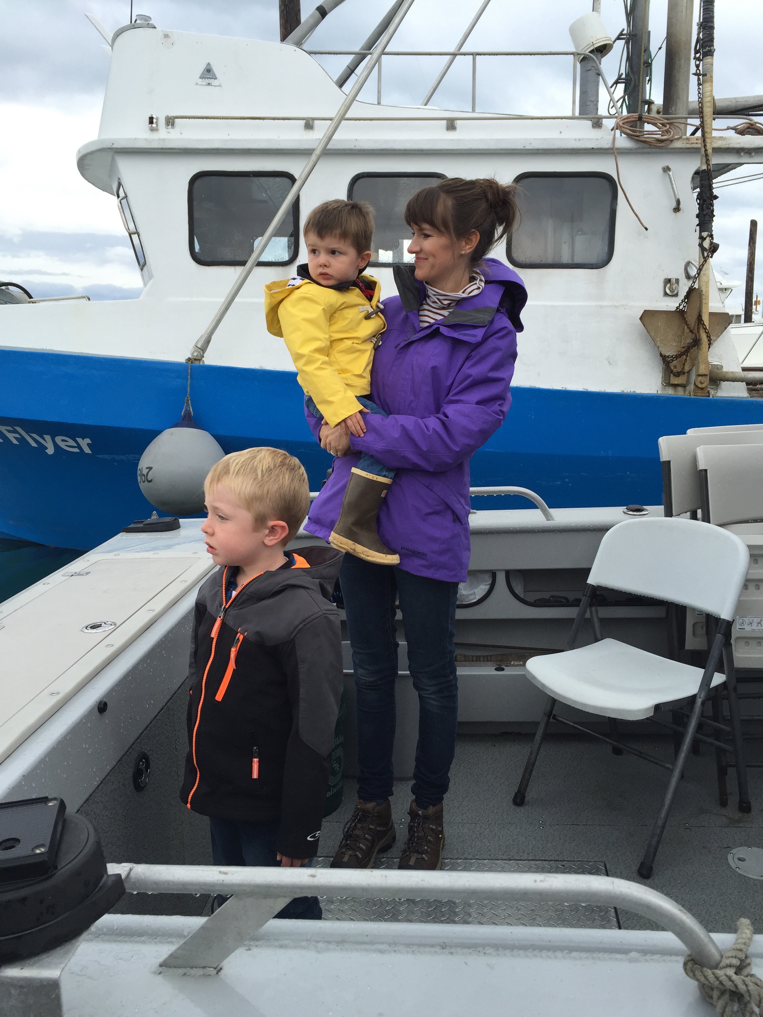 Checking out Grandpa's boat.