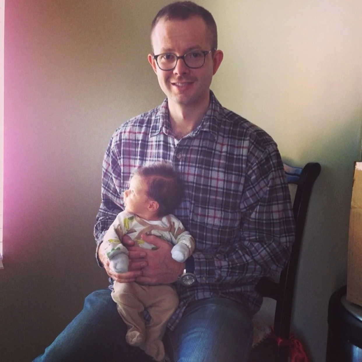 And how about those first days when sleep is hard to come by, but snuggles (and spit ups) are abundant.