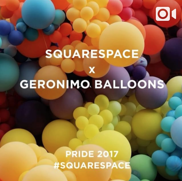 Squarespace x Geronimo Balloons for NYC Pride