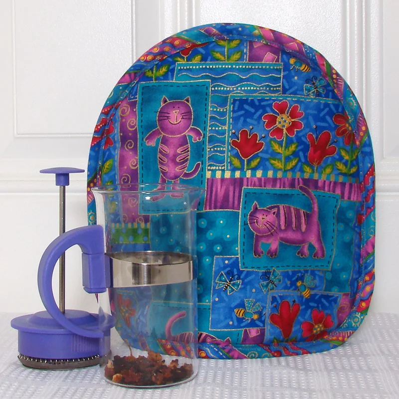 Koffee Kozee for French press -- Whimsical Cats