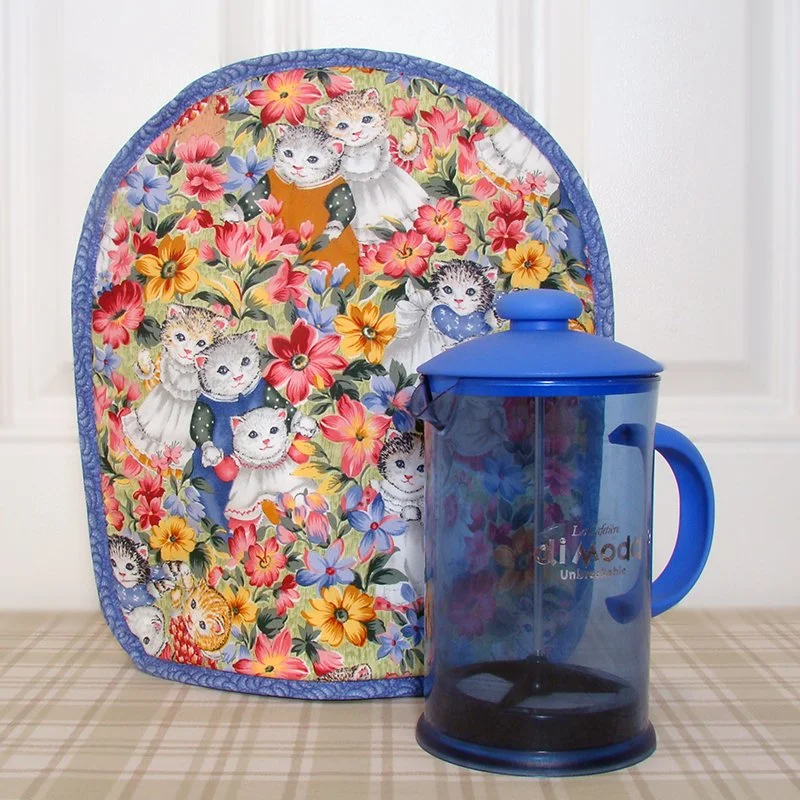 Koffee Kozee for French press -- Springtime Cats