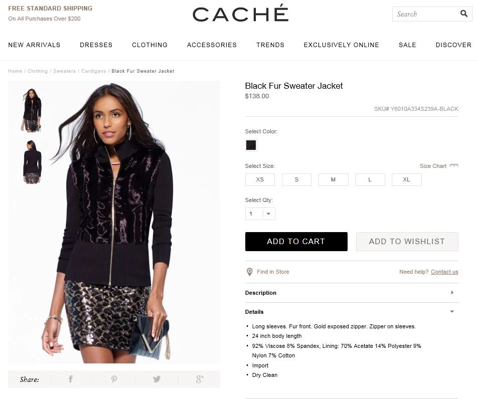 cache black fur sweater jacket.JPG