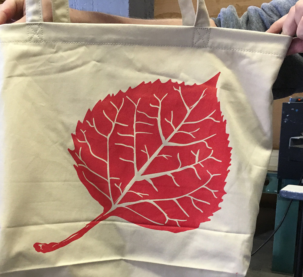  Reverse side of tote bag, hot off the press! 