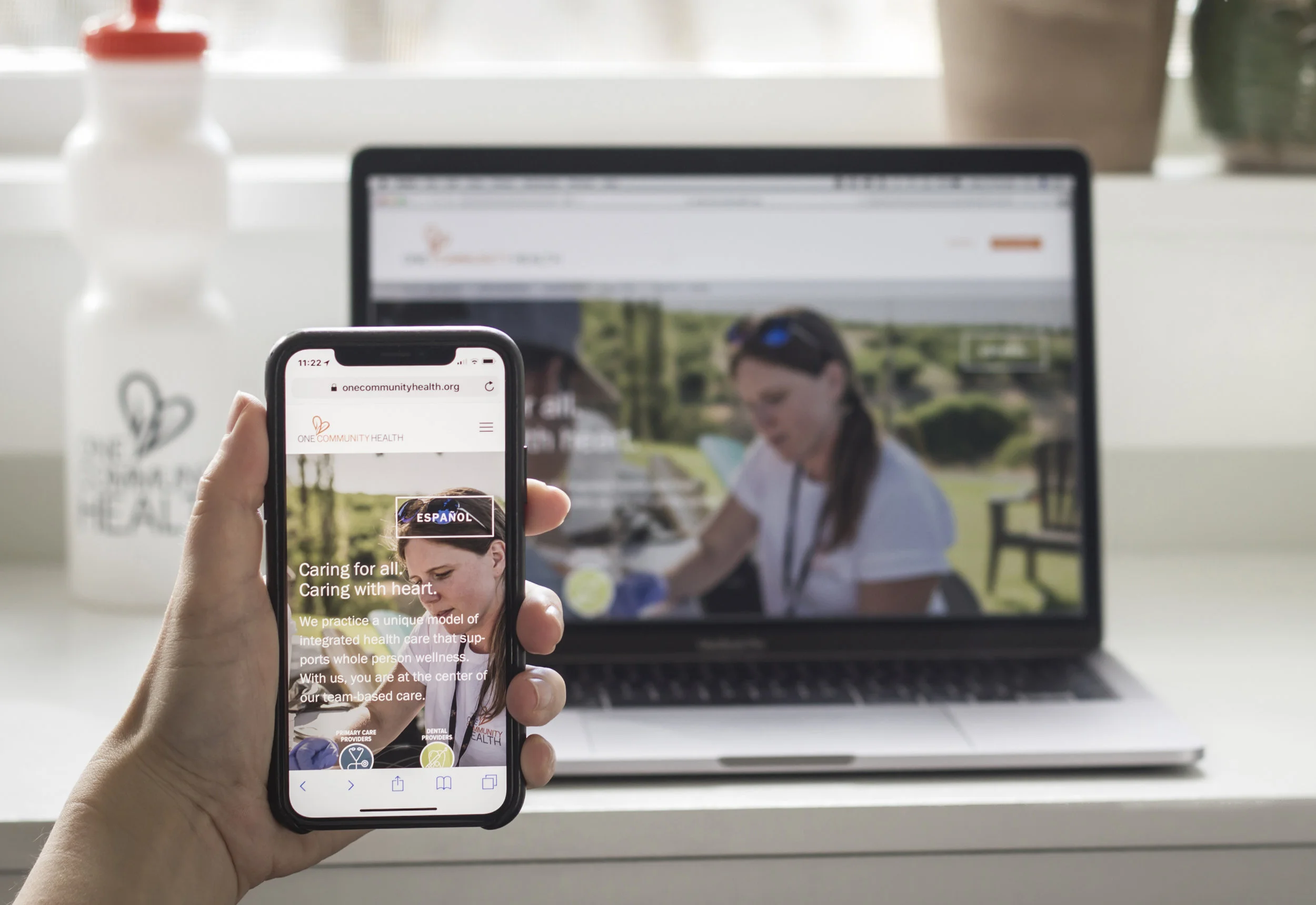 Mobile-friendly website in English and Spanish