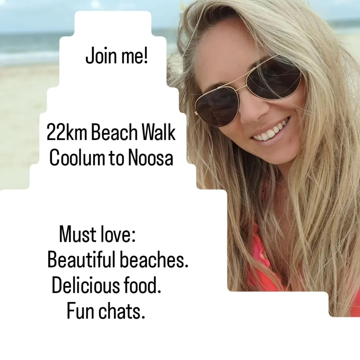 22km of white sand and headland track on one of Queensland's most spectacular stretches of coastline.

Coolum to Noosa. 8 August.

We walk north along the beach, stop for a snack at Peregian, lunch at Sunshine Beach, then up over the headland before 
