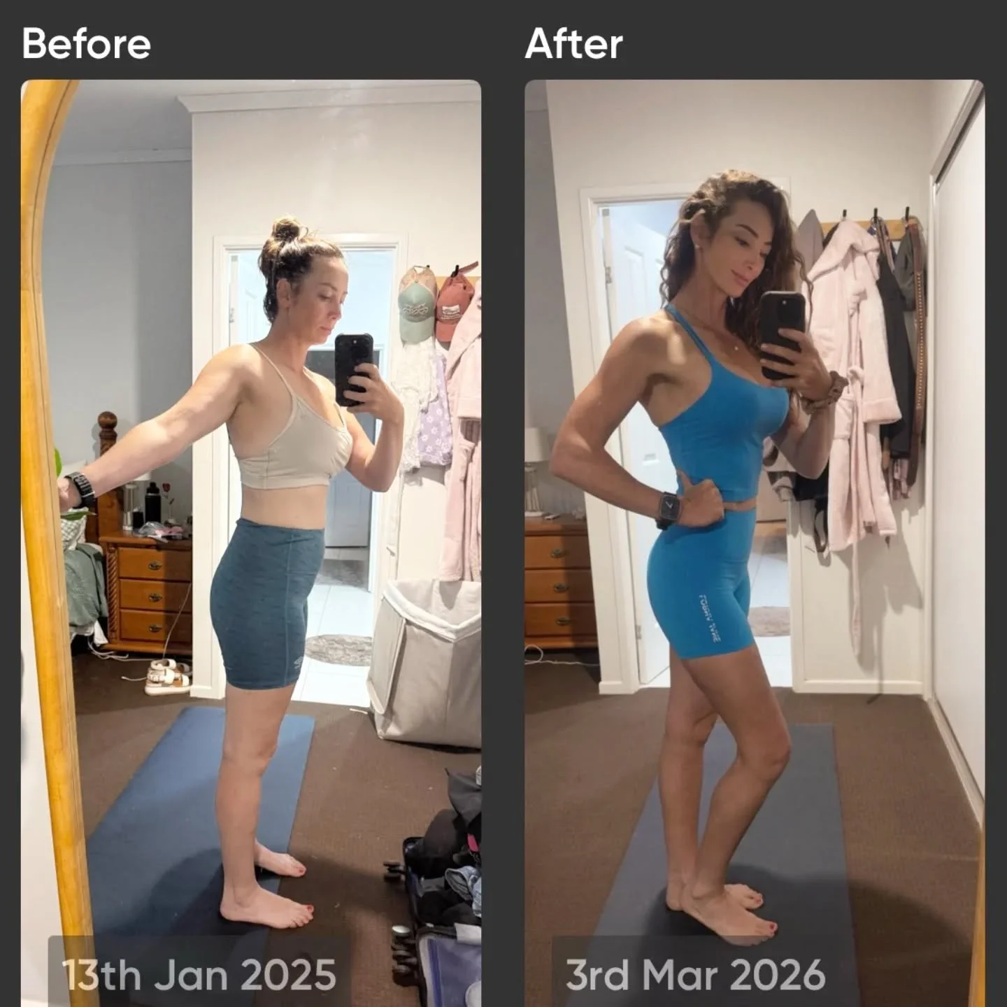 This transformation wasn&rsquo;t created by a 6-week challenge.

It was built over a year of:
✔️ Consistency
✔️ Better choices most of the time
✔️ A mindset shift &mdash; What type of woman do I want to be?

That question changed how she ate, how she