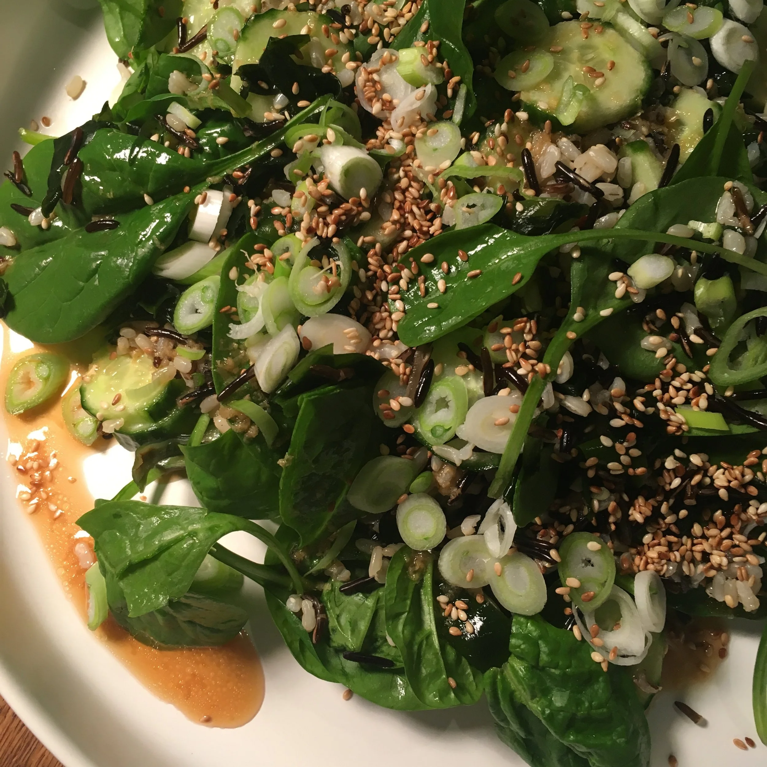 SEAWEED, CUCUMBER AND BROWN RICE SALAD