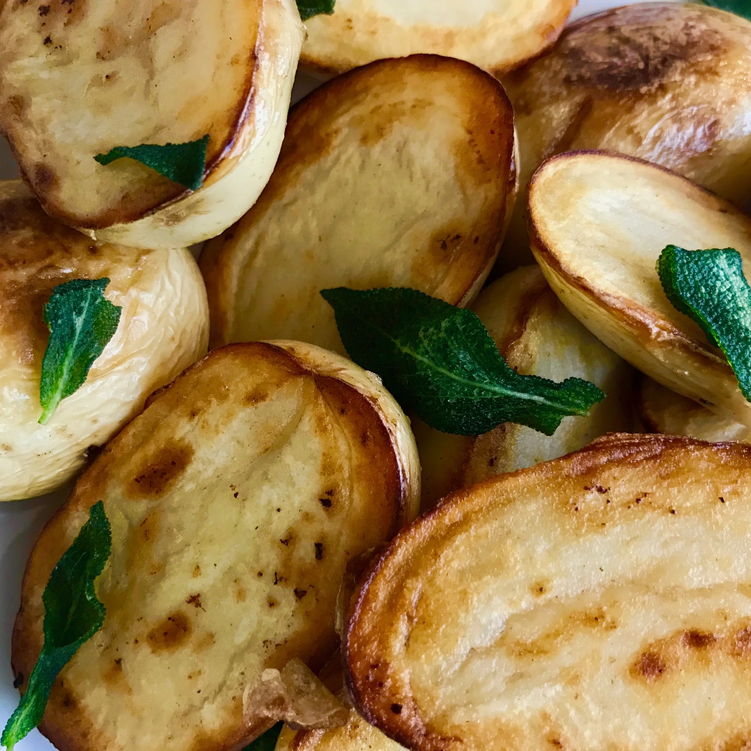 BABY POTATOES WITH DUCK FAT AND SAGE