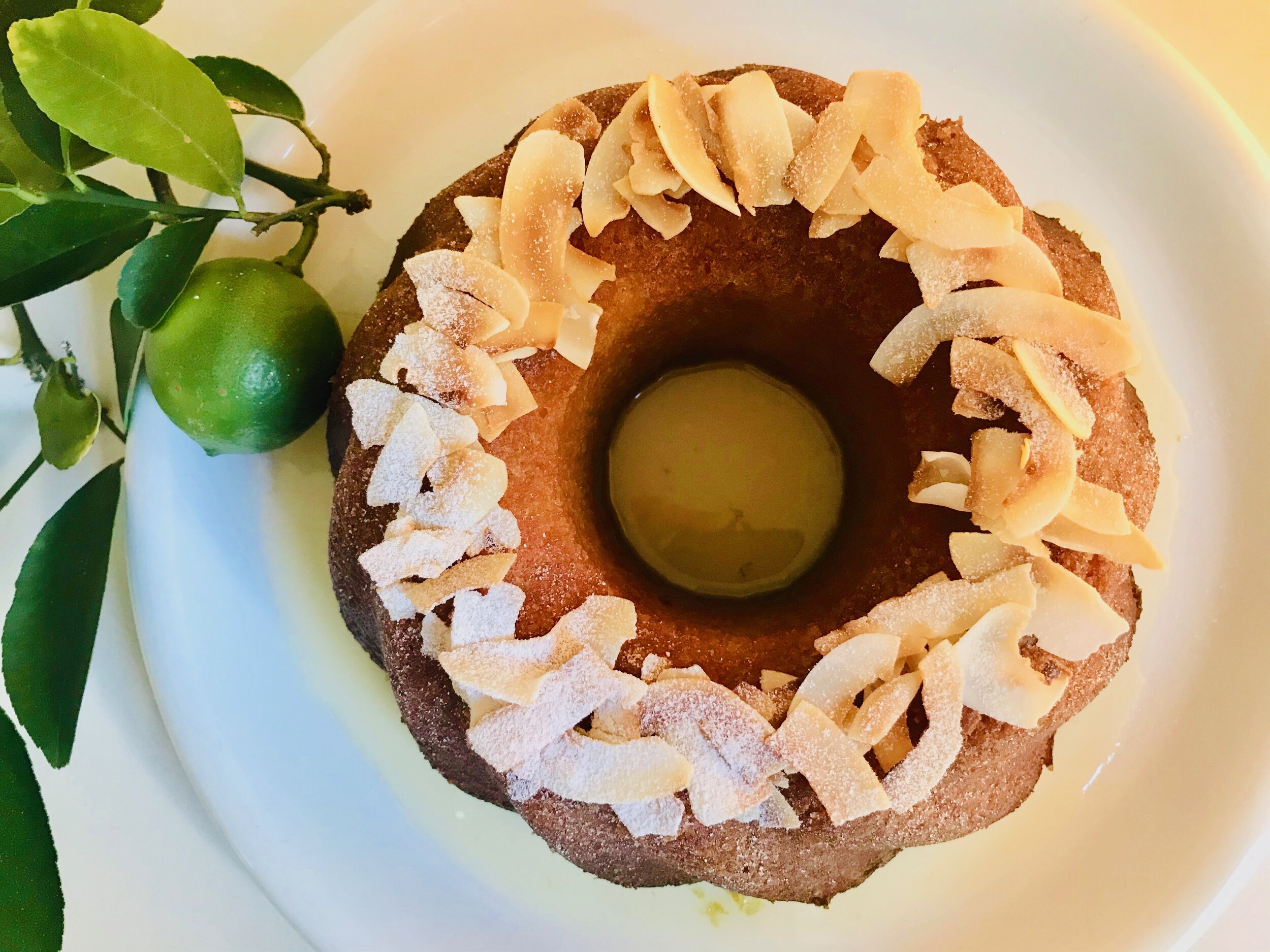 LIME SYRUP COCONUT CAKE