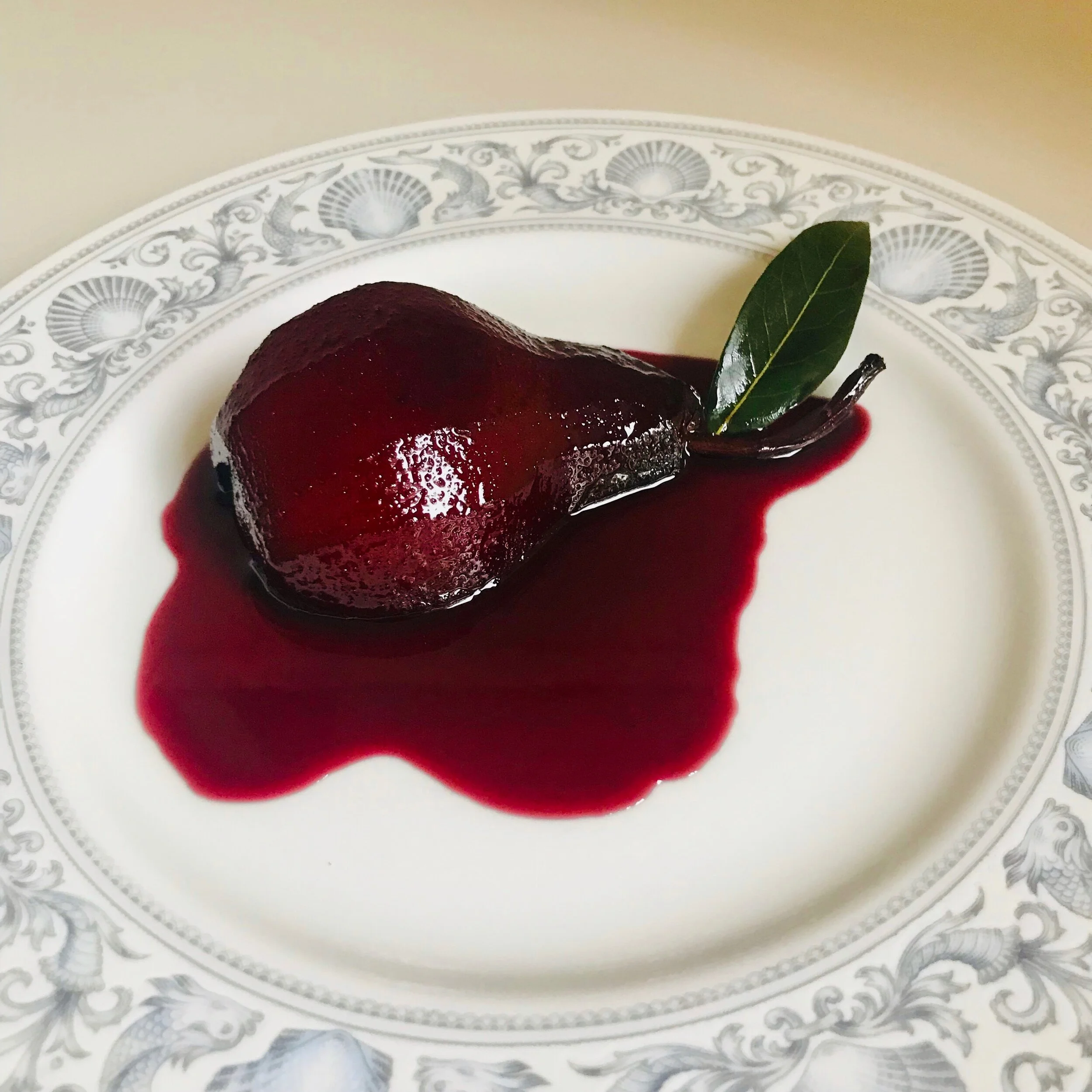 RED WINE POACHED PEARS — THE COELIAC'S REVENGE