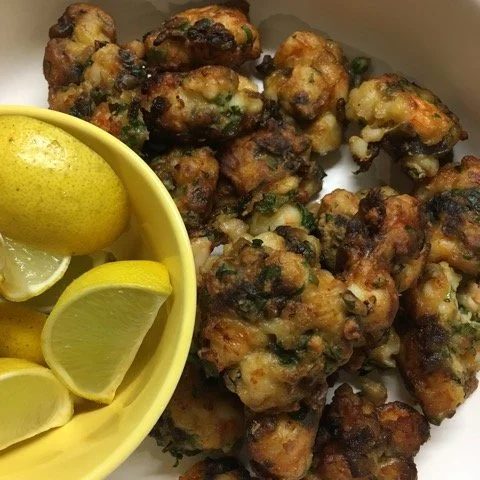 PRAWN AND CORIANDER PAKORAS