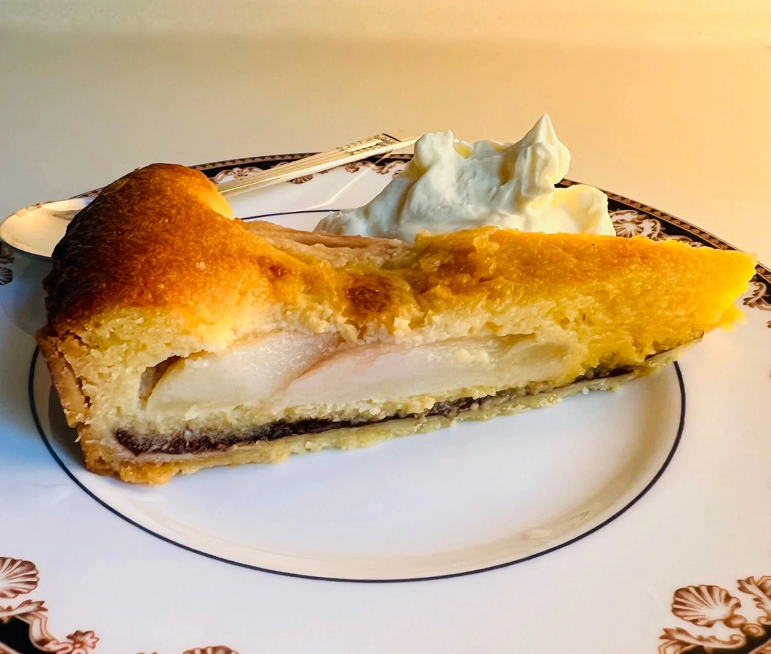 CHOCOLATE, PEAR ALMOND TART
