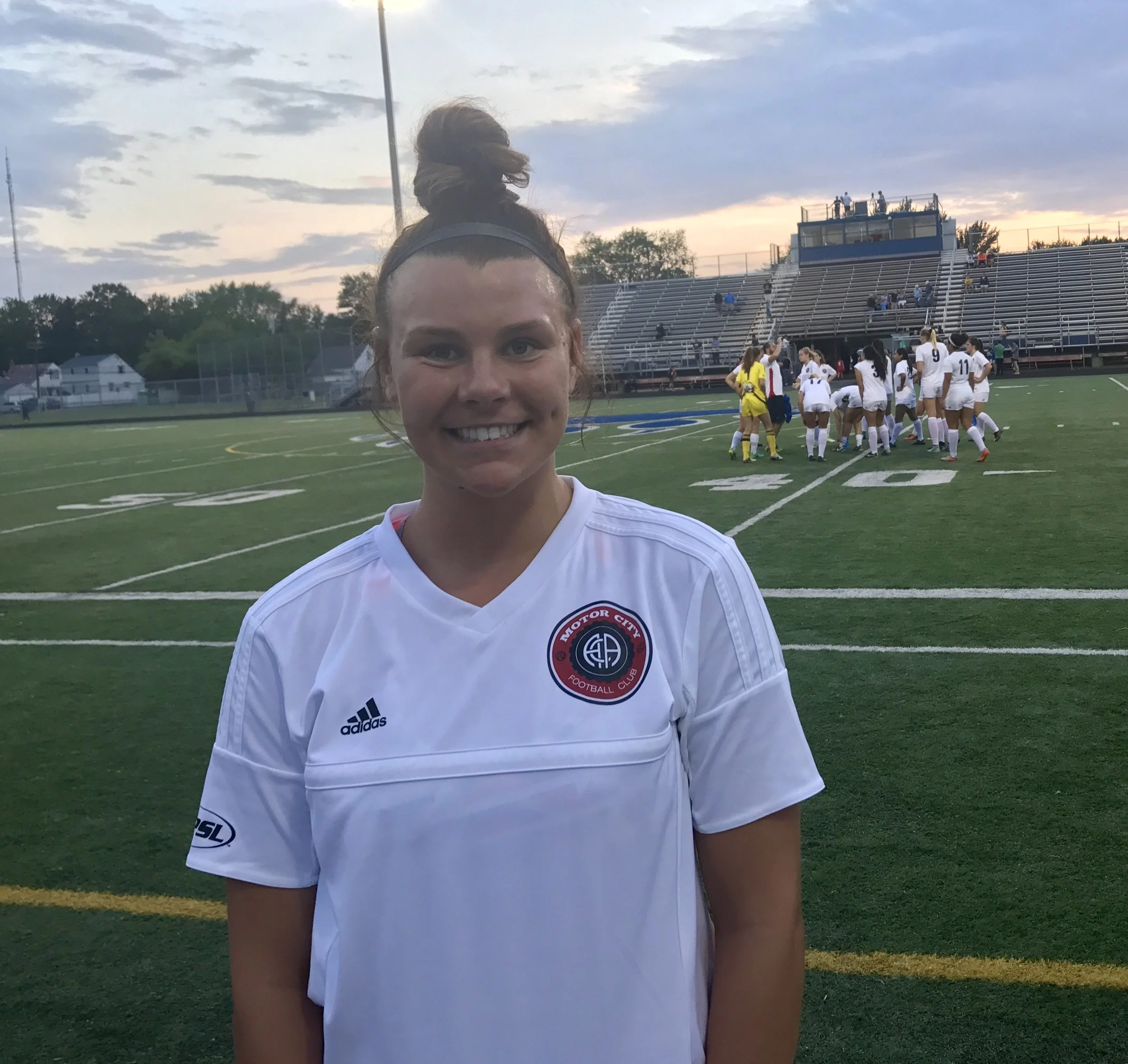Madison Wolfbauer netted four goals for Motor City FC.