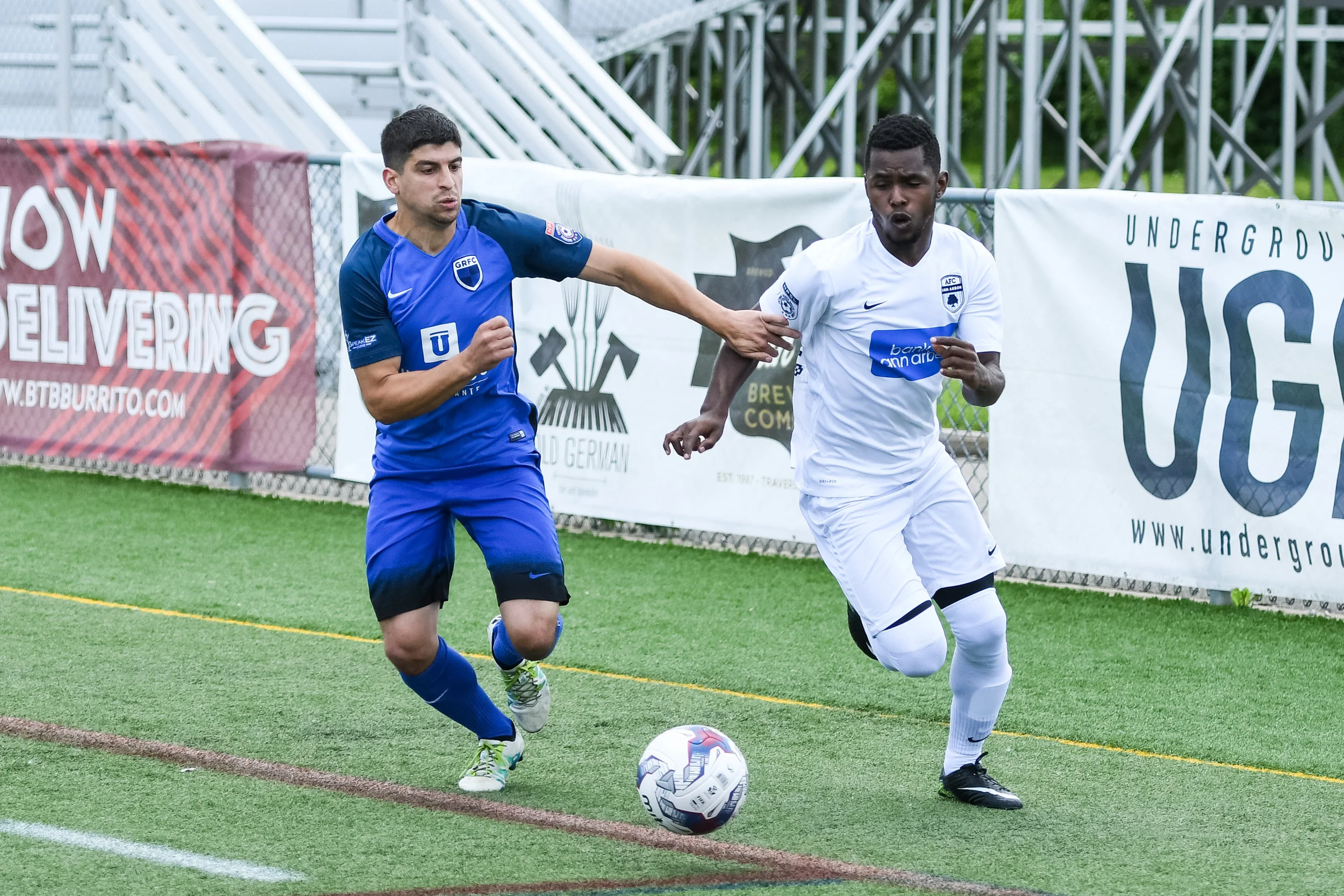 Jesse Muskwe, assisted on the first goal and scored the game winning goal to earn Audi Ann Arbor Man of the Match