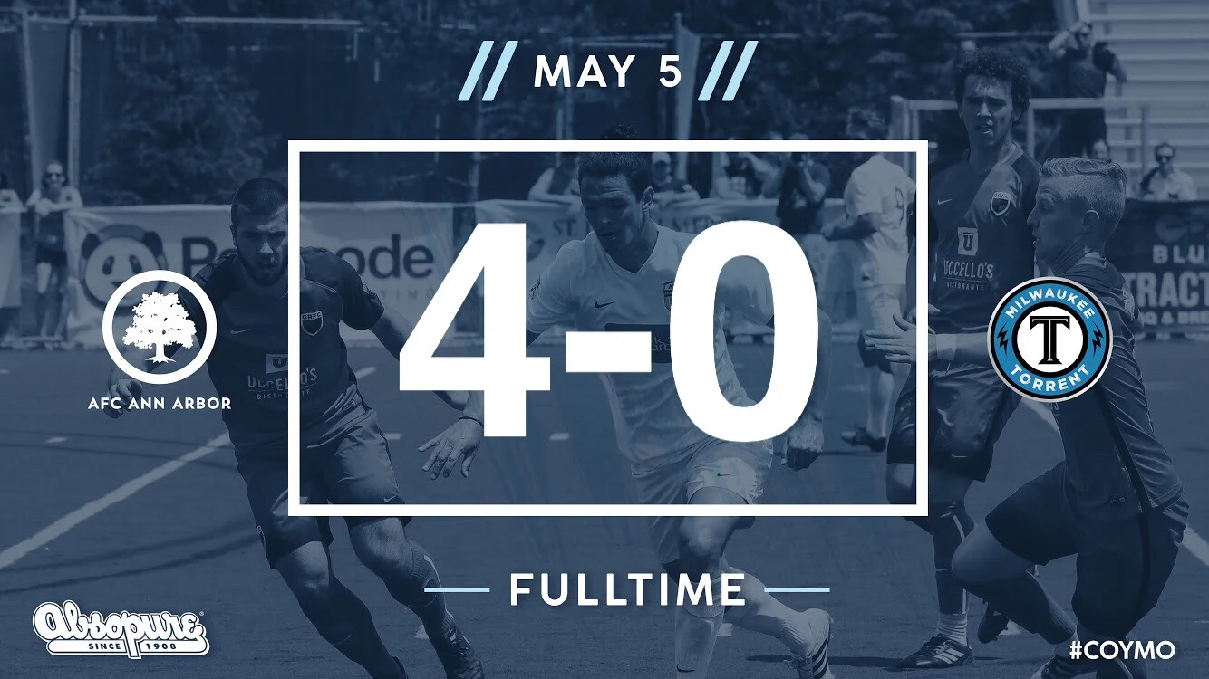 55' Farkas, 74' Ybarra, 85' Breitmeyer, 90' + Freitas - Audi Ann Arbor Man of the Match: Yuri Farkas Match Recap // Official NPSL Game Report // Watch Highlights