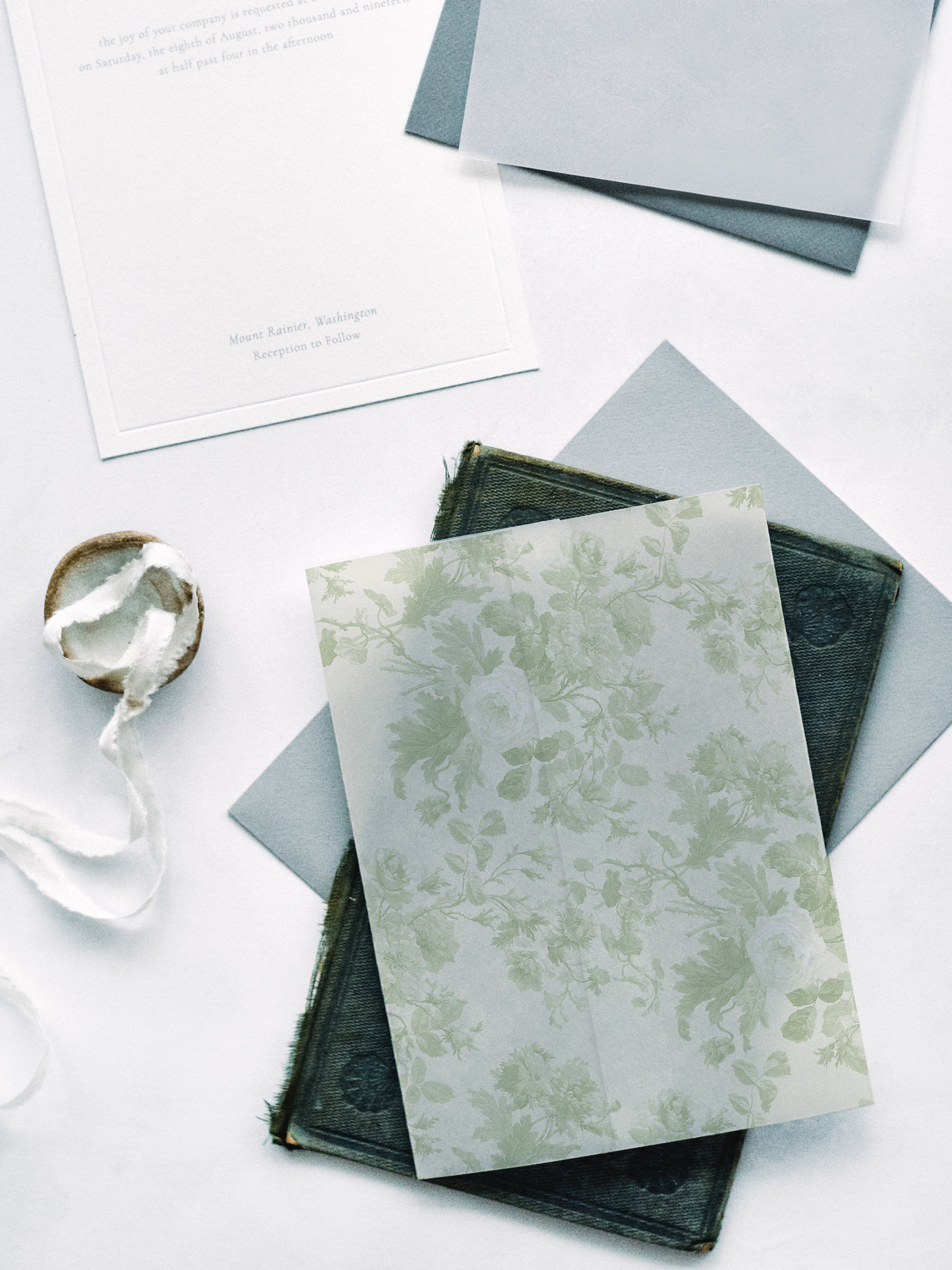 Vintage Green Florals