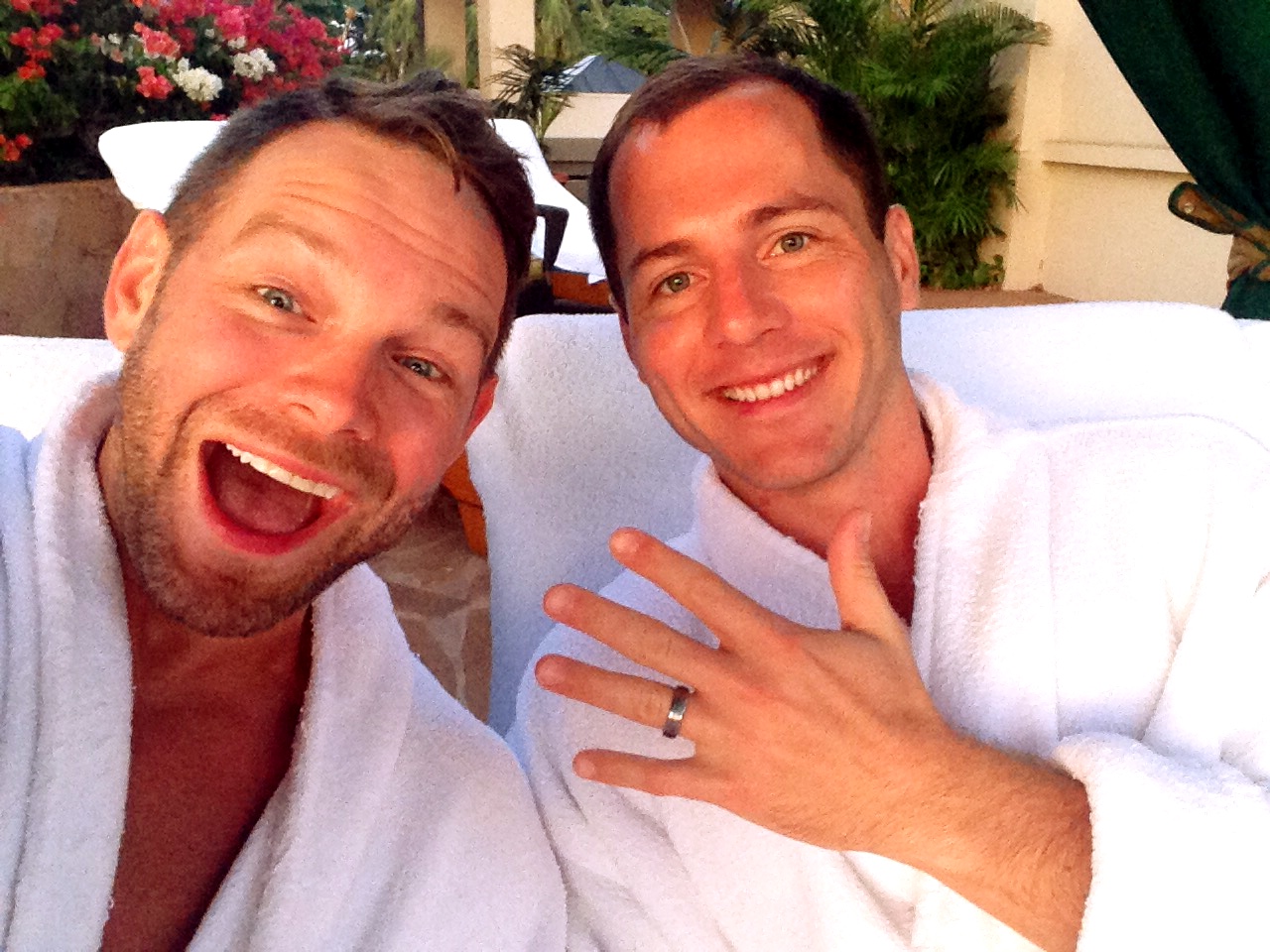 The moment after popping the question! 