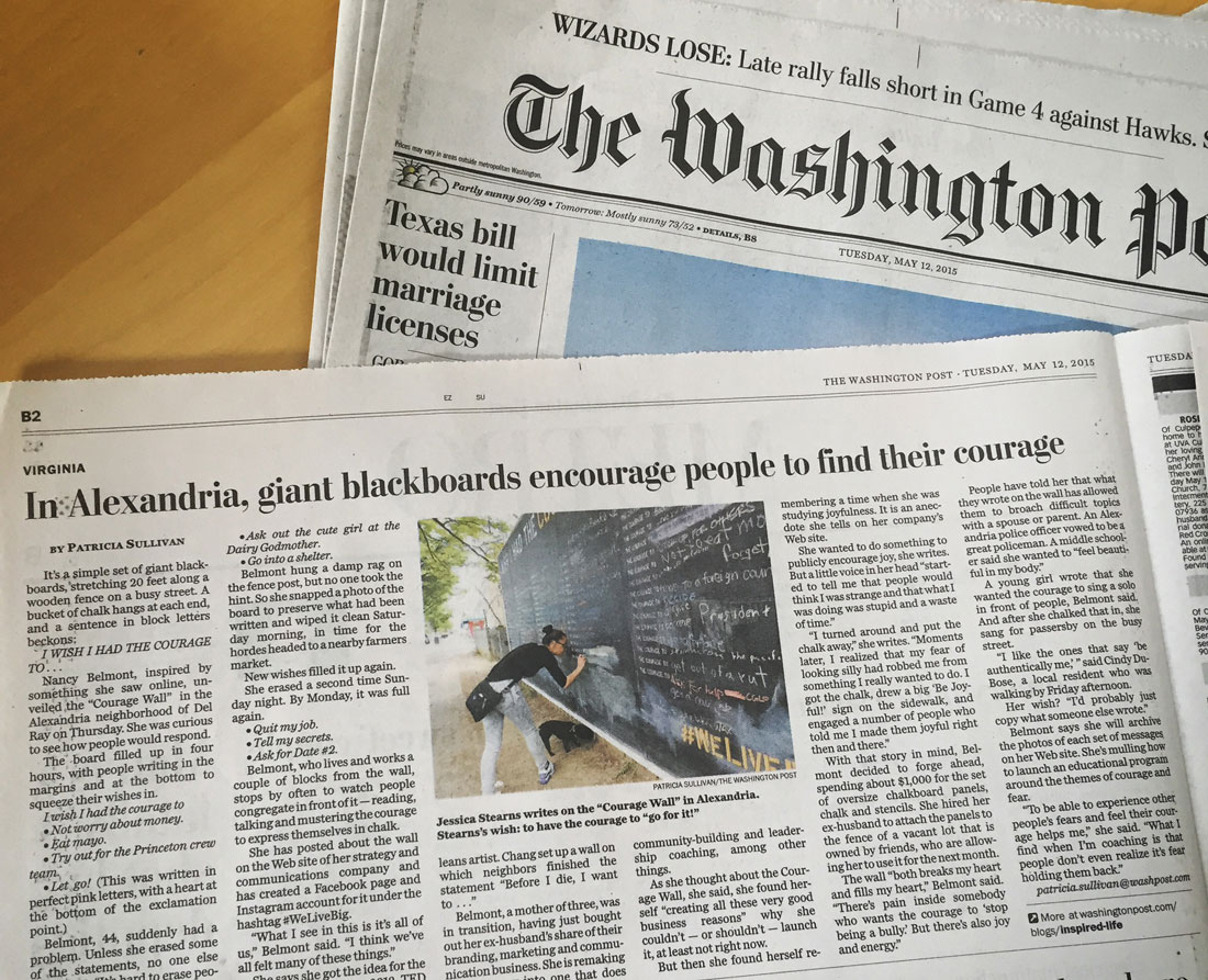 Courage Wall: The Washington Post, May 2015