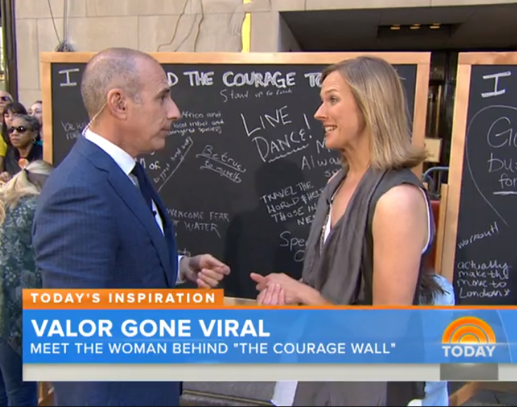 The Courage Wall:  TODAY Show, May 2015