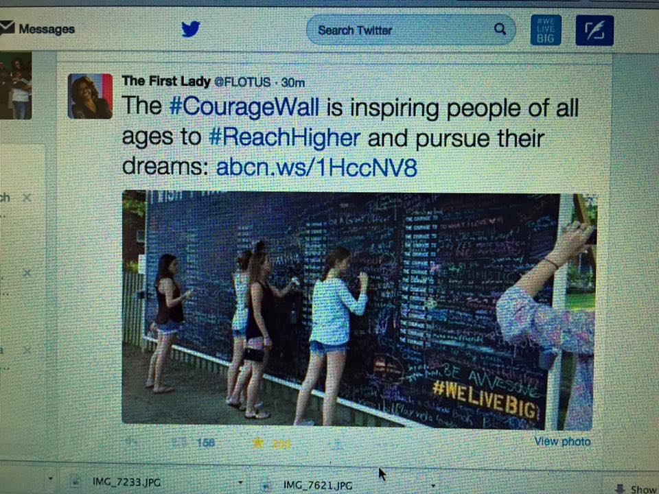 Courage Wall: Tweet by Michelle Obama