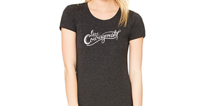 Live Courageously Scoop Tee