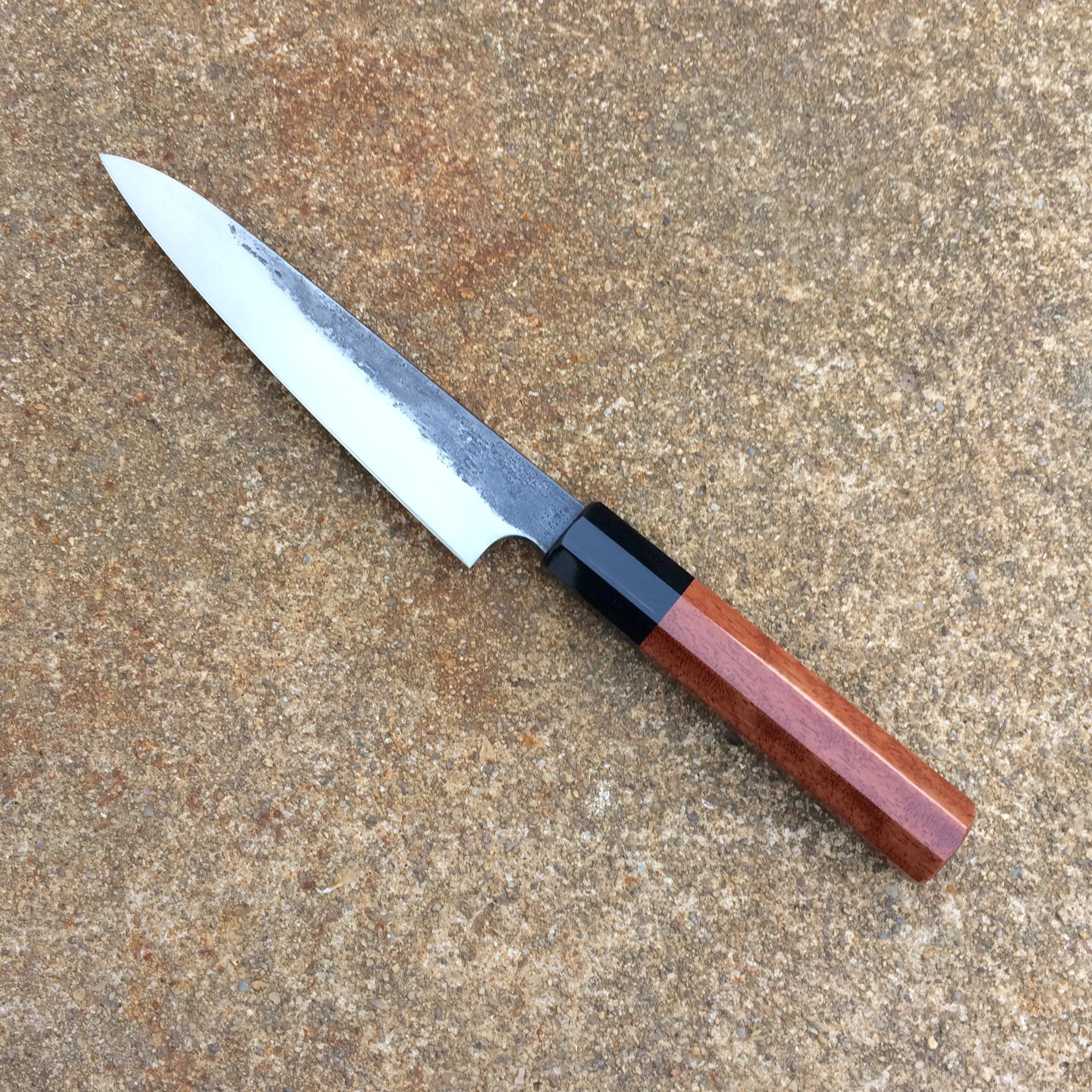 6" Petty. 52100 steel, Bubinga, Horn. 