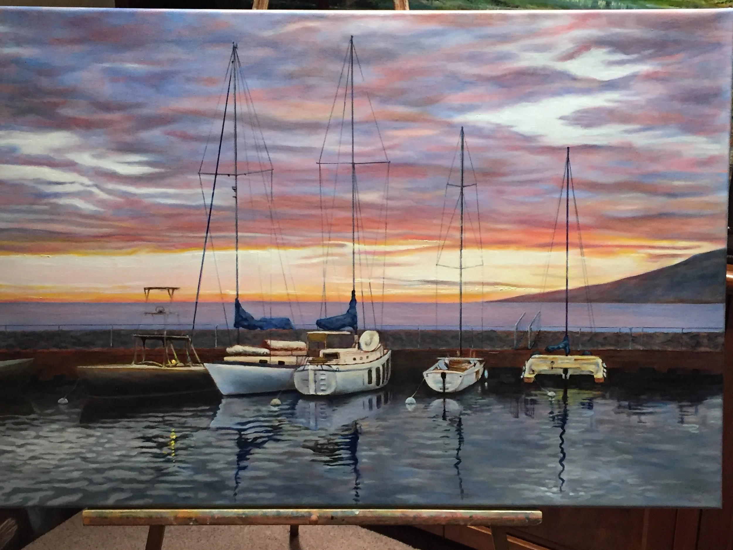 Lahaina harbor painting.JPG