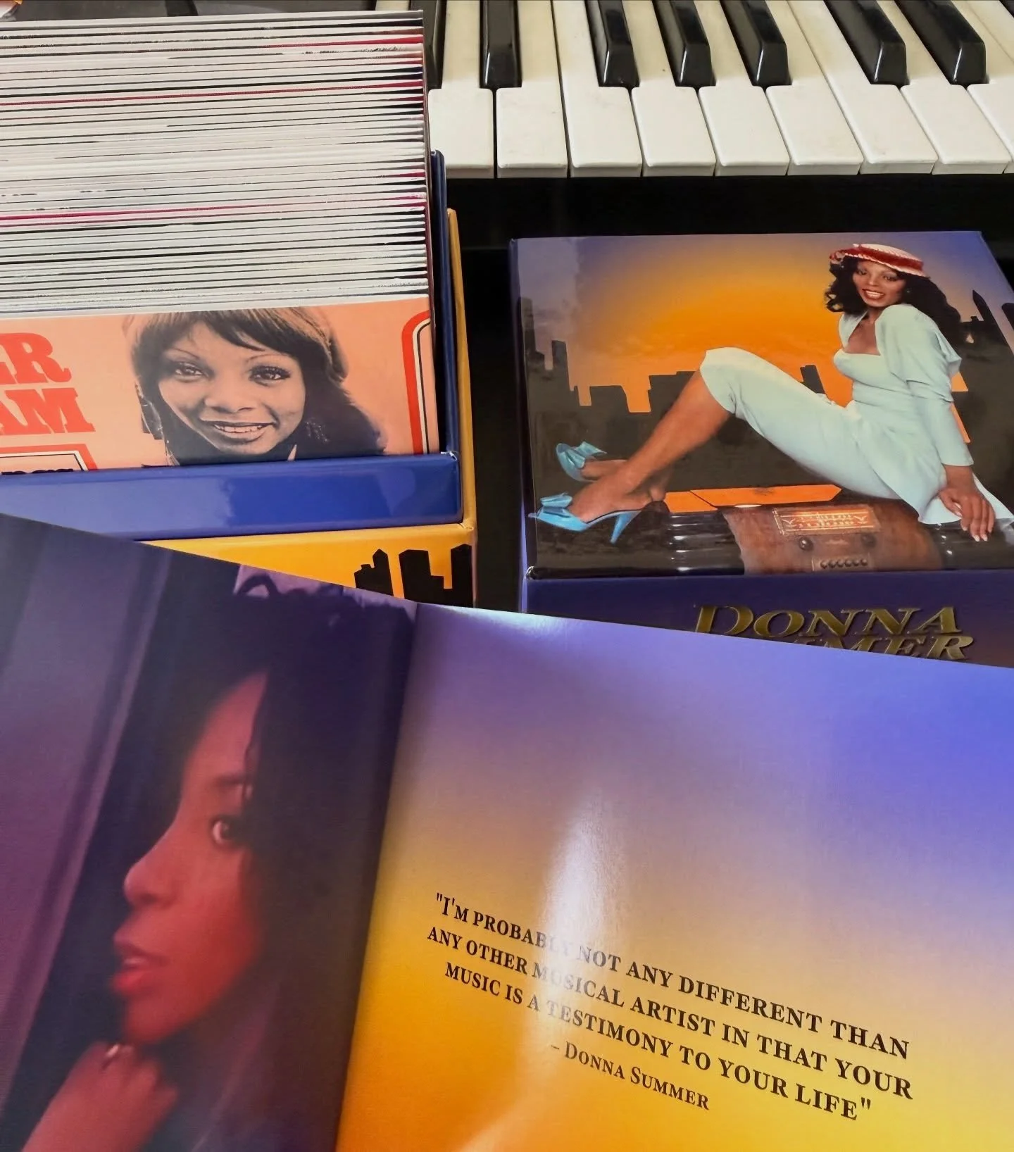 &ldquo;I&rsquo;m probably not that different than any other musical artist in that your music is a testimony to your life.&rdquo; 
- Donna Summer

🙏 TYSM @michael_neidus for the @officialdonnasummer &lsquo;Summer Time: The Singles Collection 1974-20
