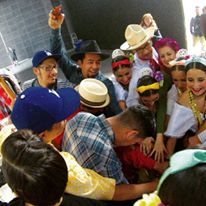 With Las Cafeteras at the Santa Barbara Bowl.