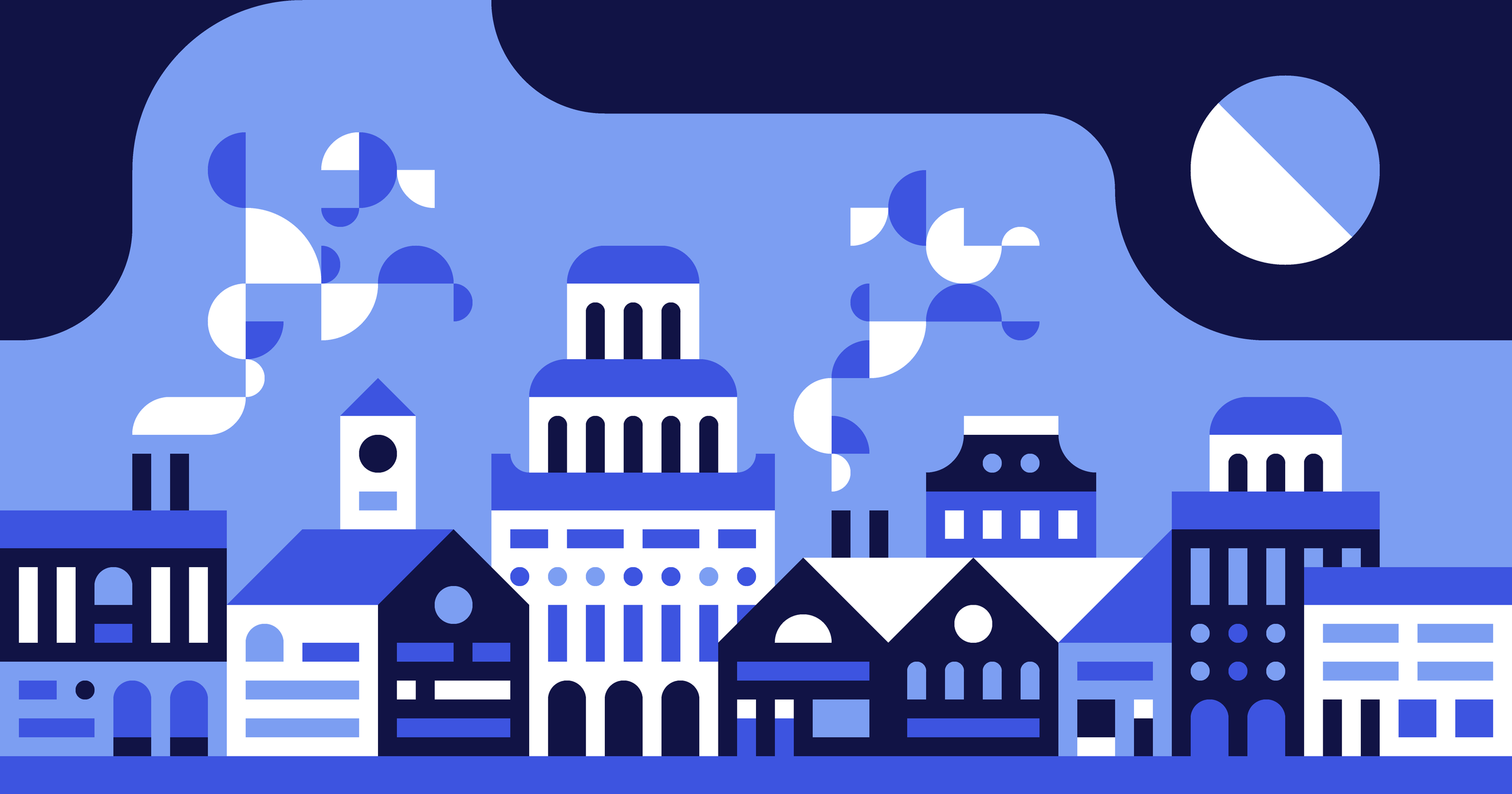 Town illustration by Alex Pasquarella