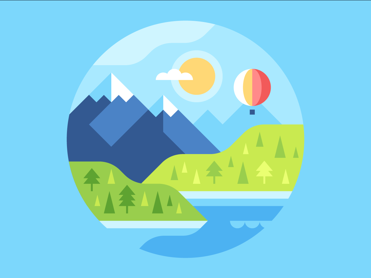Mountain watch face backgrounds and illustrations by Alex Pasquarella