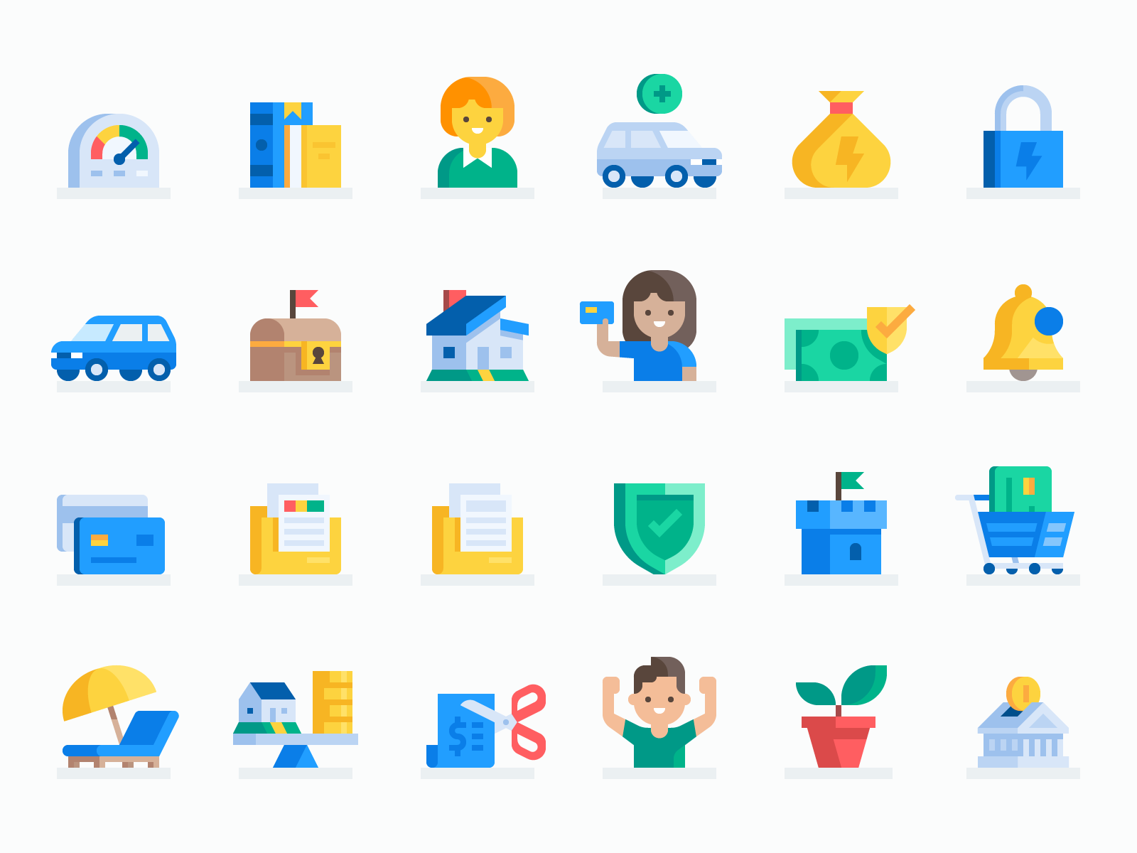 Credit Karma Goals Icons by Alex Pasquarella