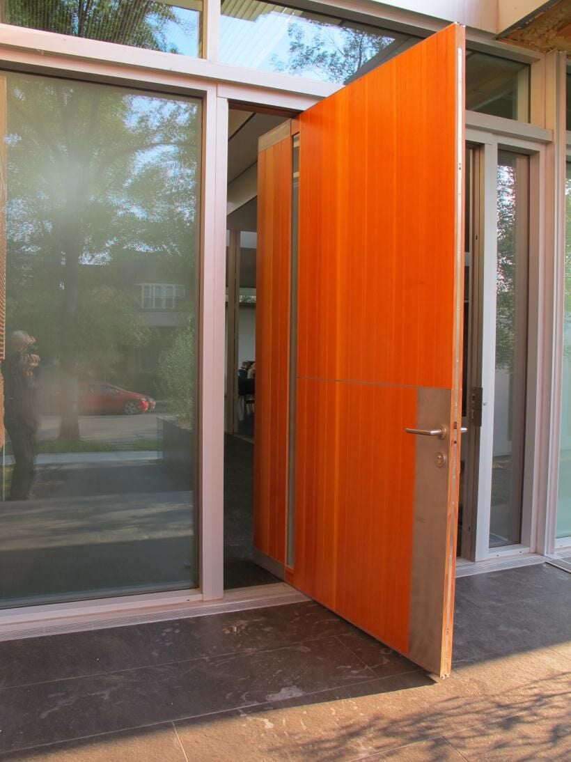 Wood pivot door