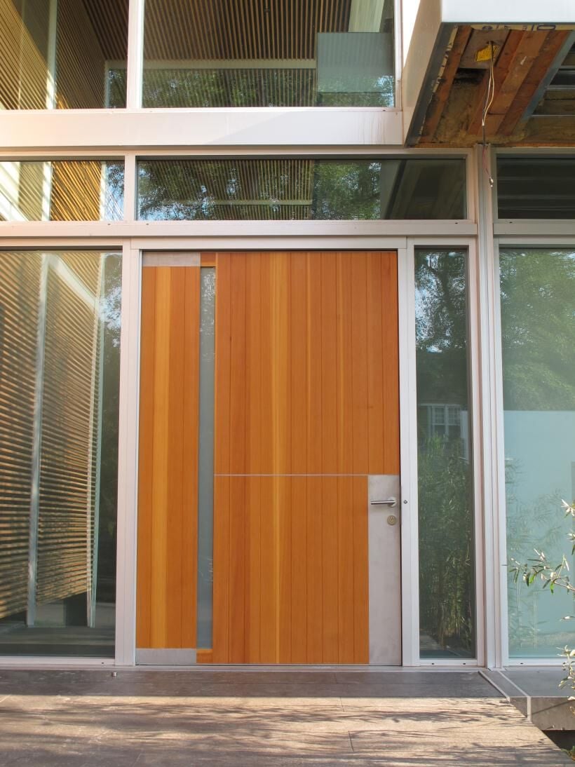Wood pivot door
