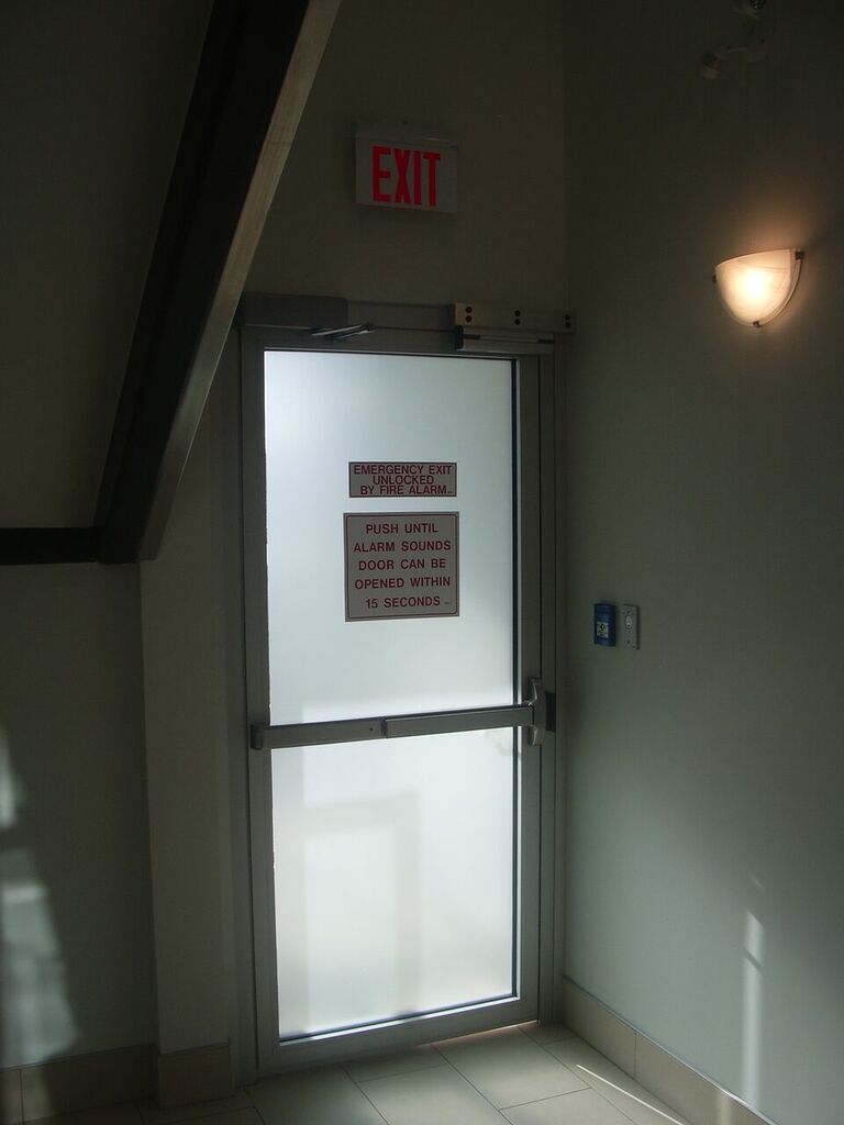 Fire rated aluminum door