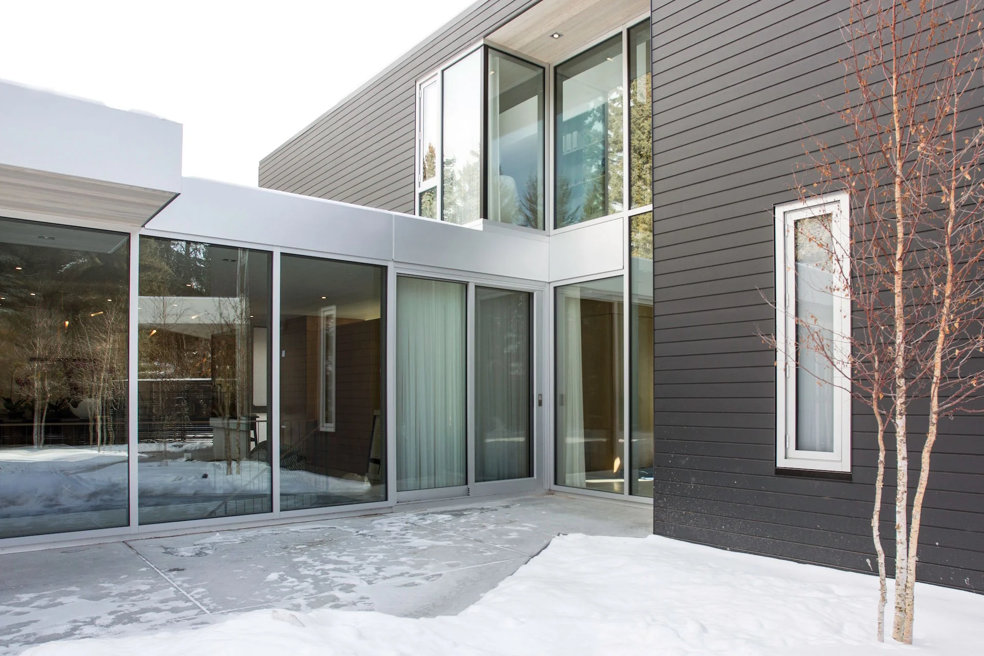 Sliding doors, curtainwall