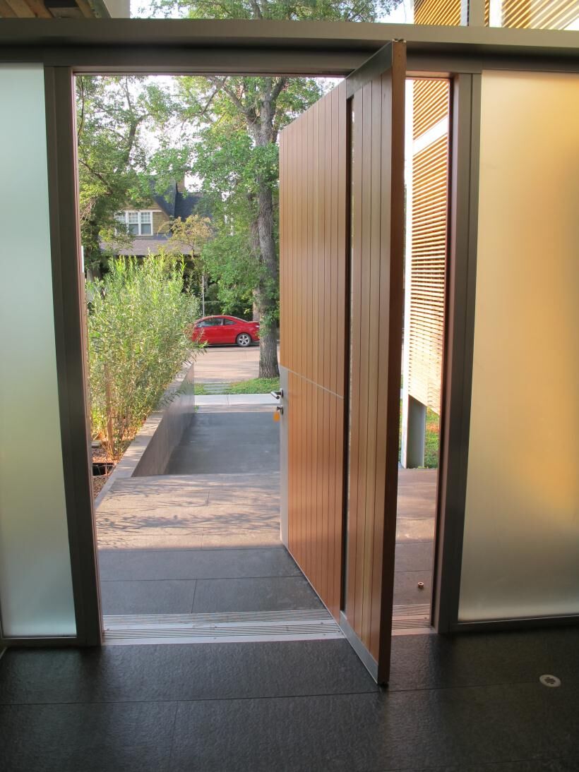 Wood pivot door