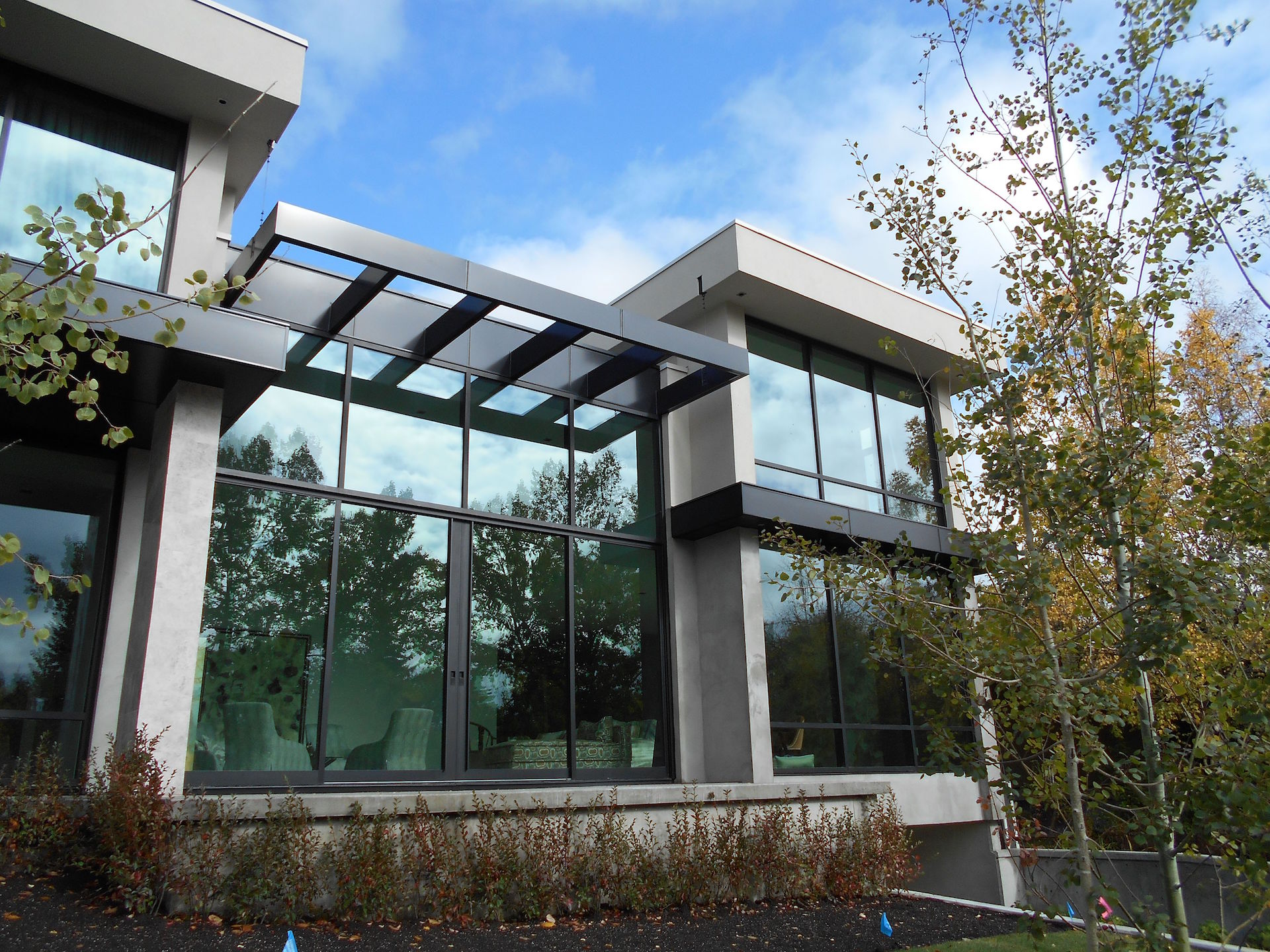 Sliding doors, curtainwall