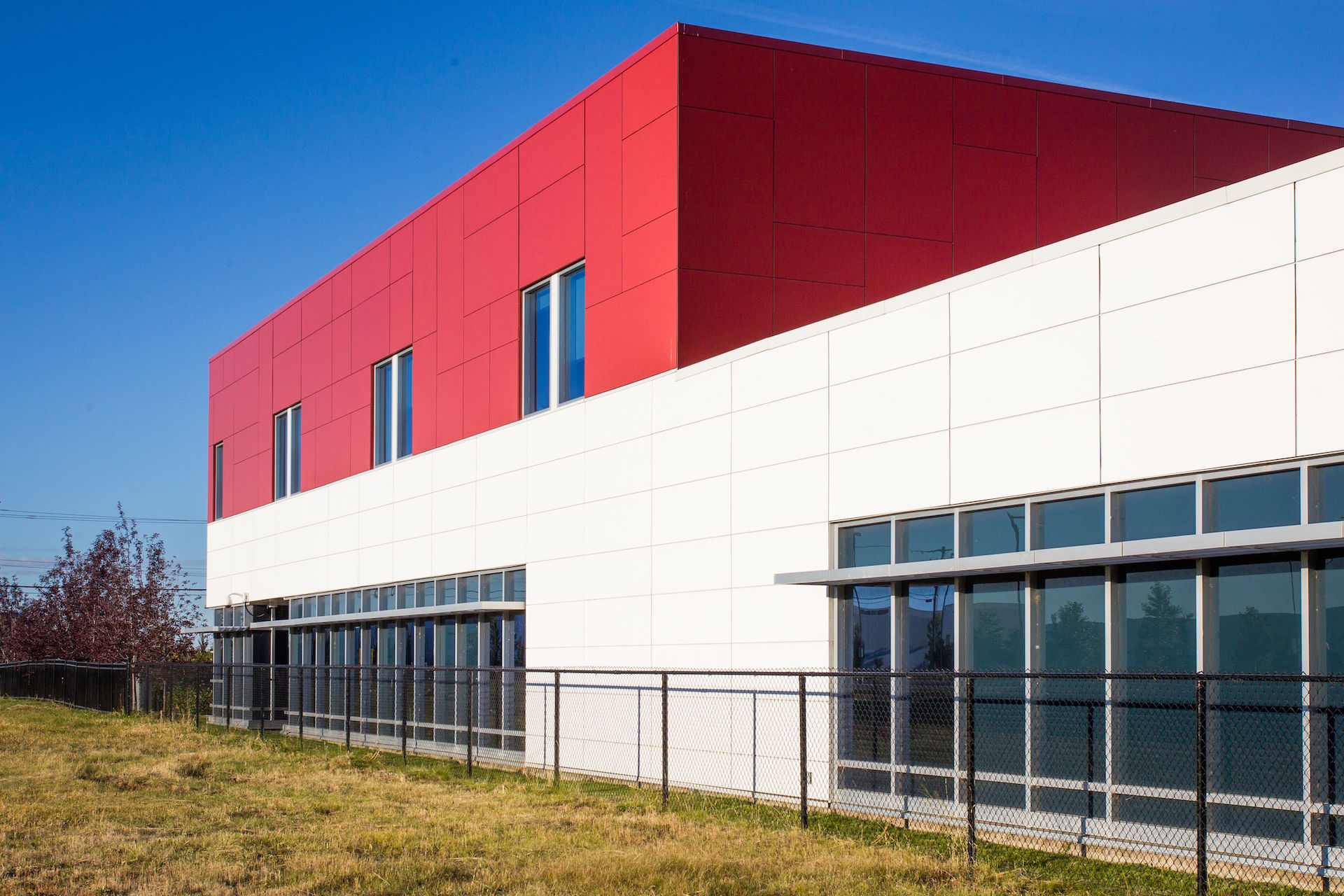 Alumicor 2500 series curtainwall and doors, McGill Architectural sunshades